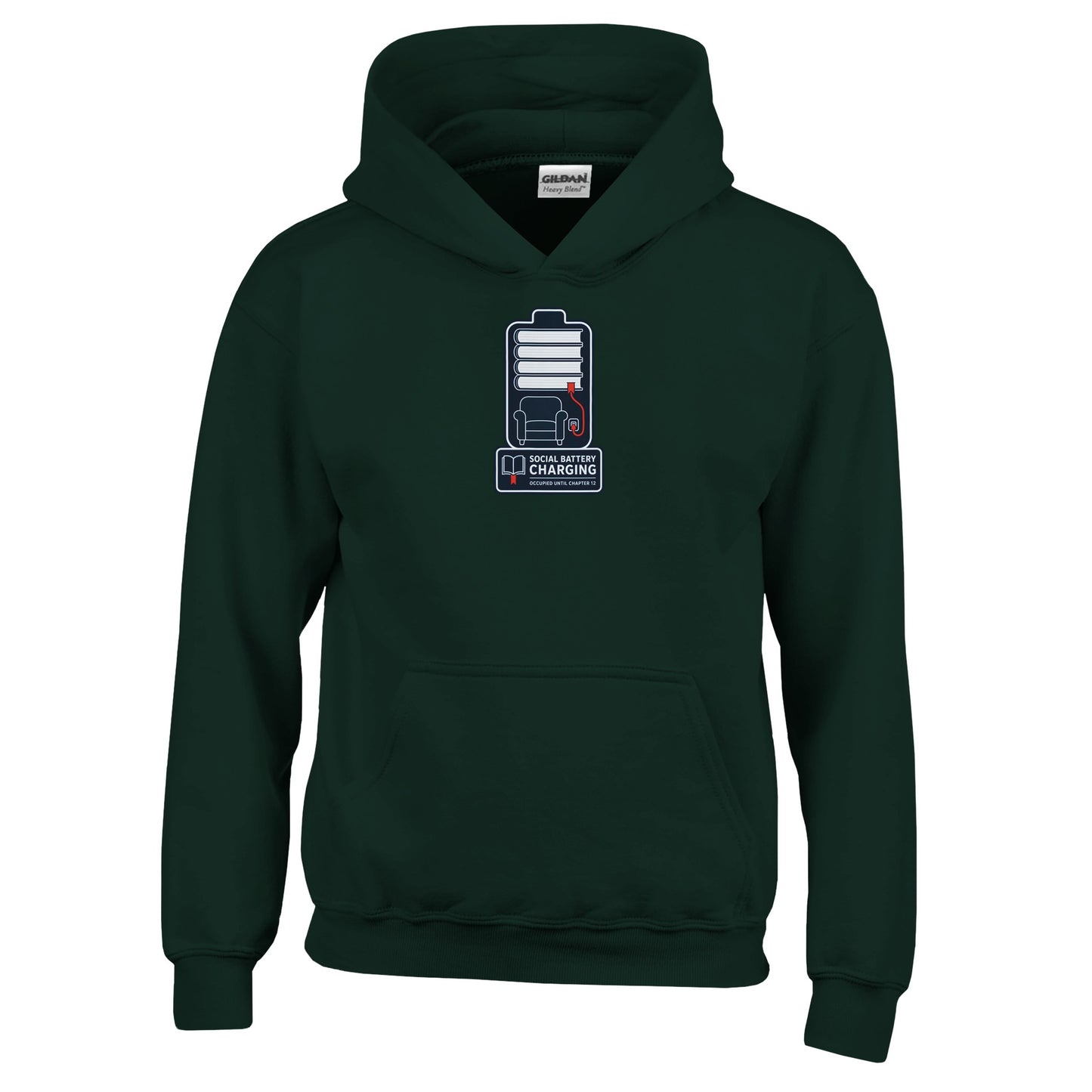 Social Battery Charging Kids' Hoodie — product view 11