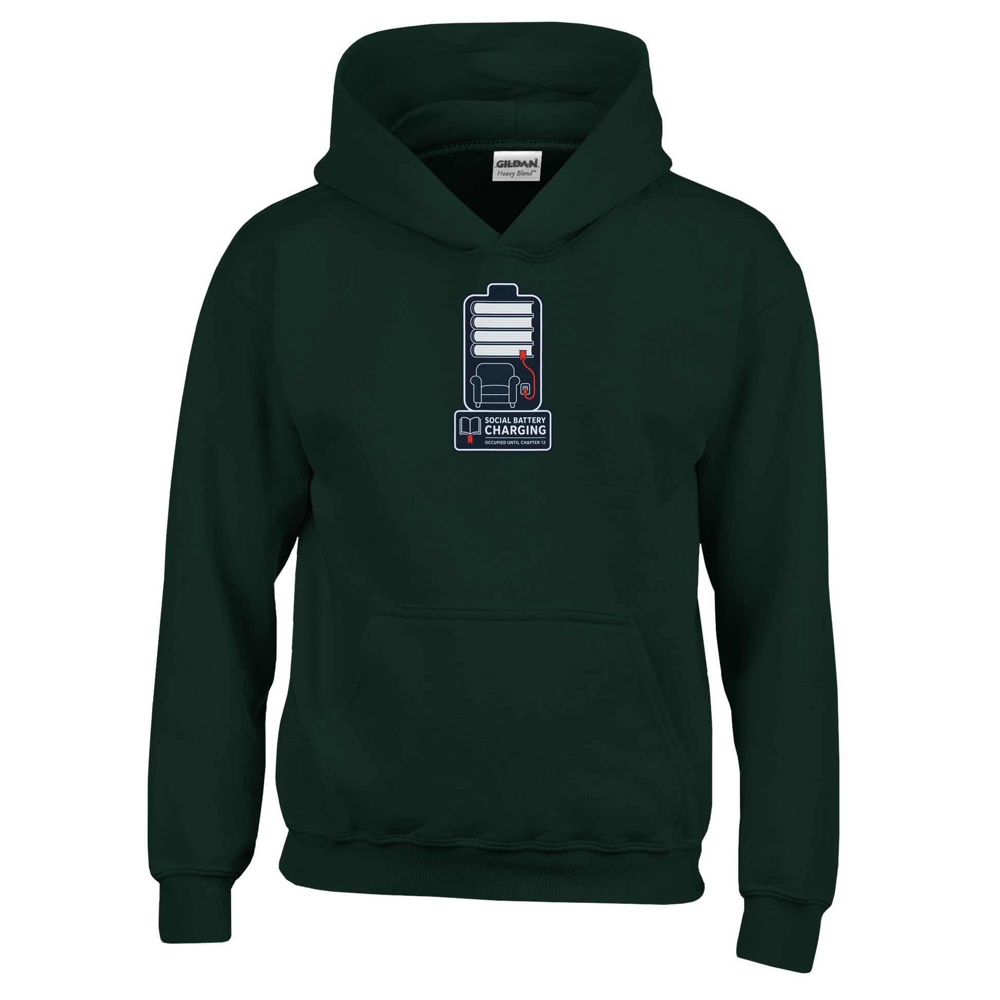 Social Battery Charging Kids' Hoodie — product view 11