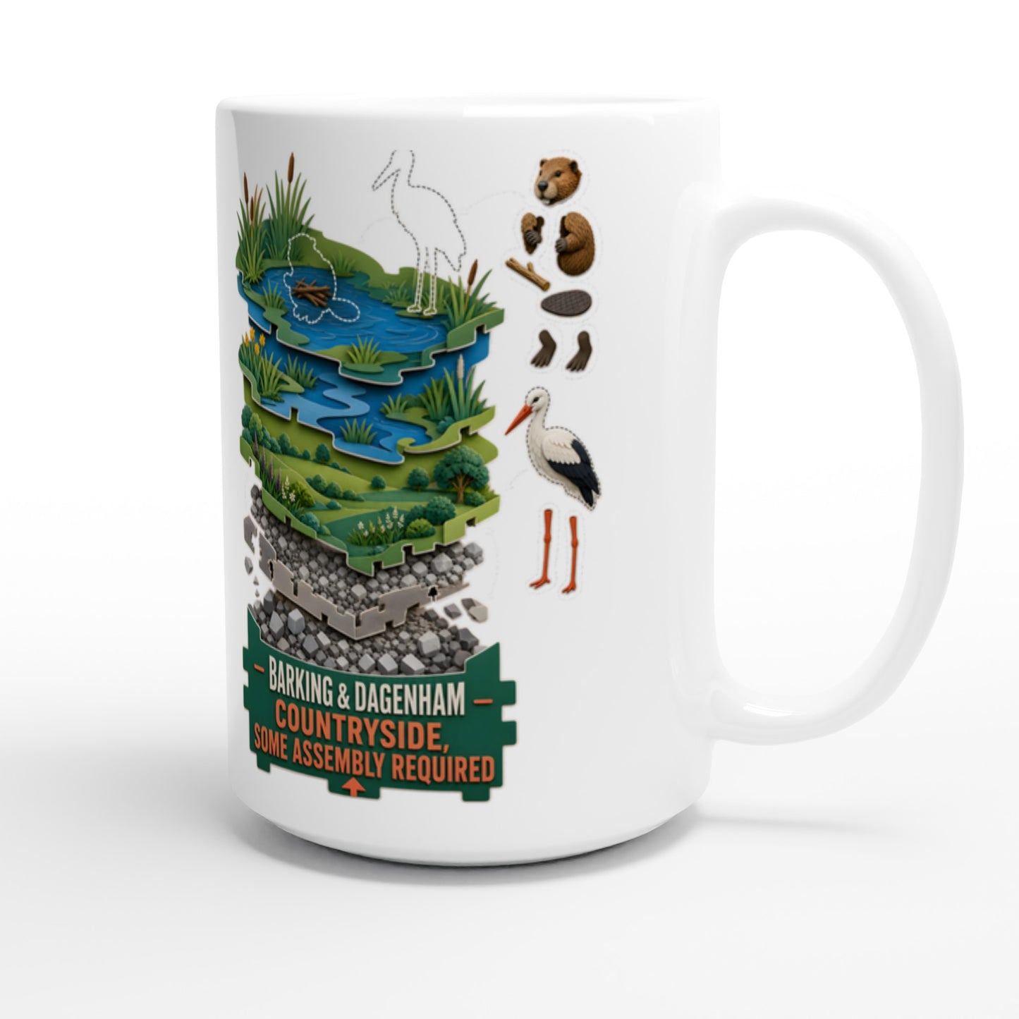 Barking & Dagenham Countryside Large Mug — product view 3