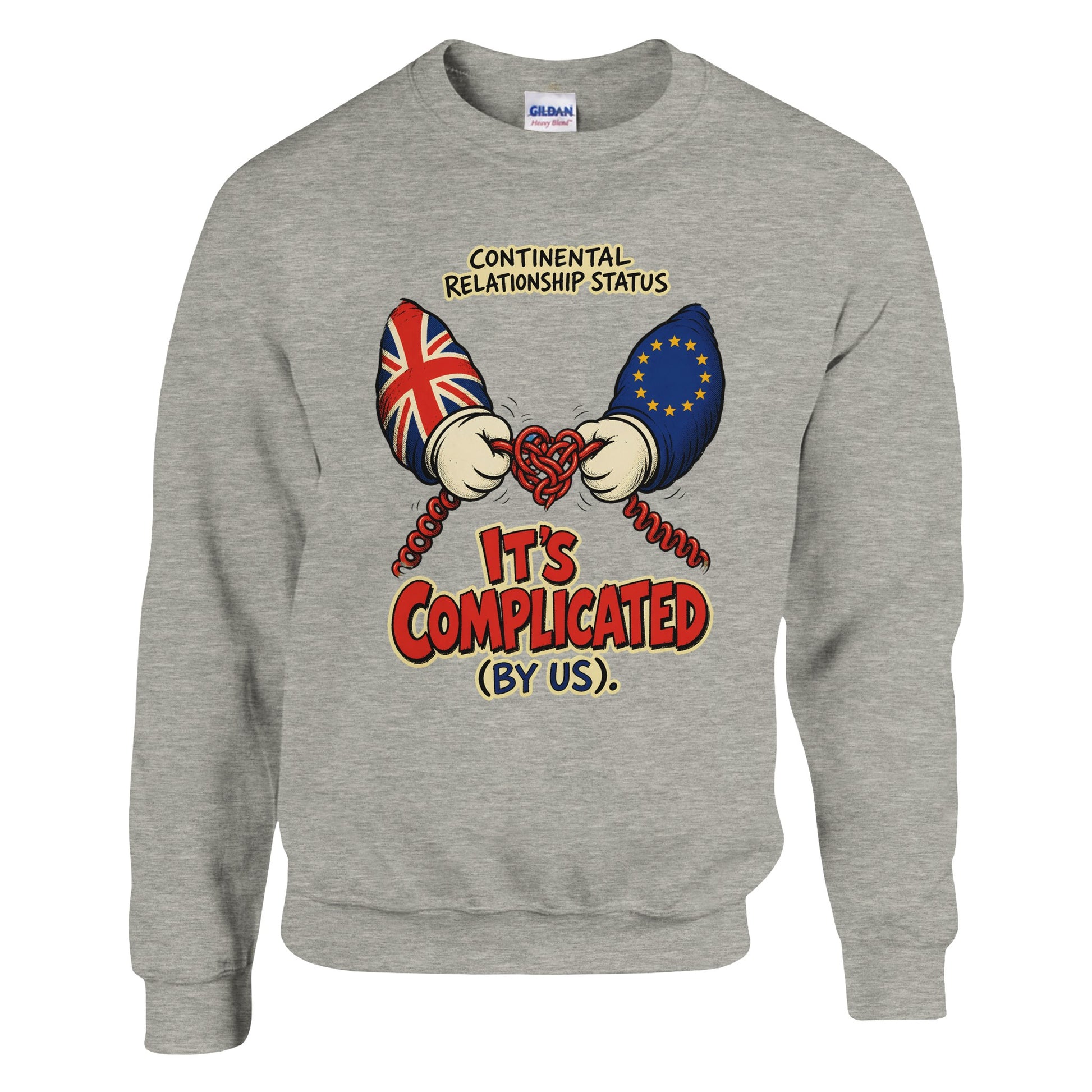 It's Complicated (By Us) UK–EU 1990s Cartoon Sweatshirt — product view 17