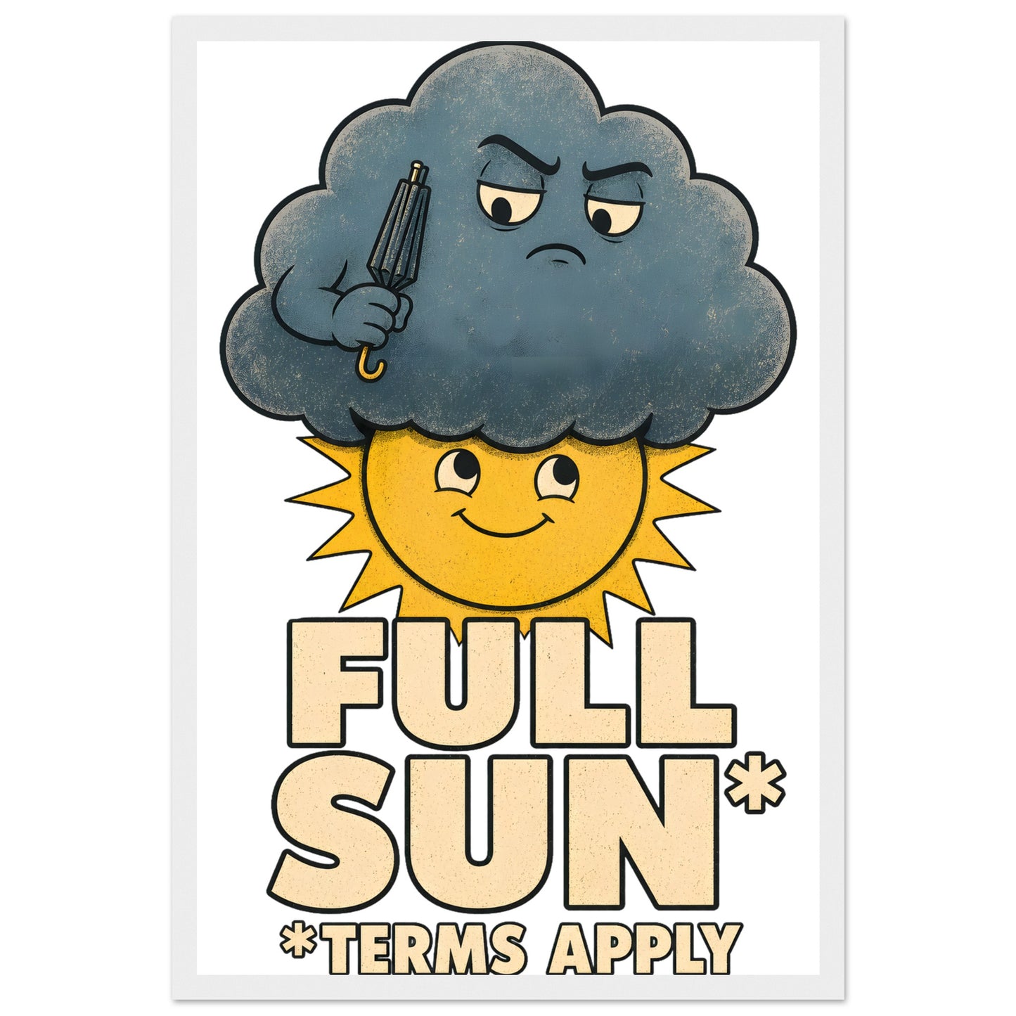 Full Sun, Terms Apply Weather Graphic Framed Wall Art — product view 1