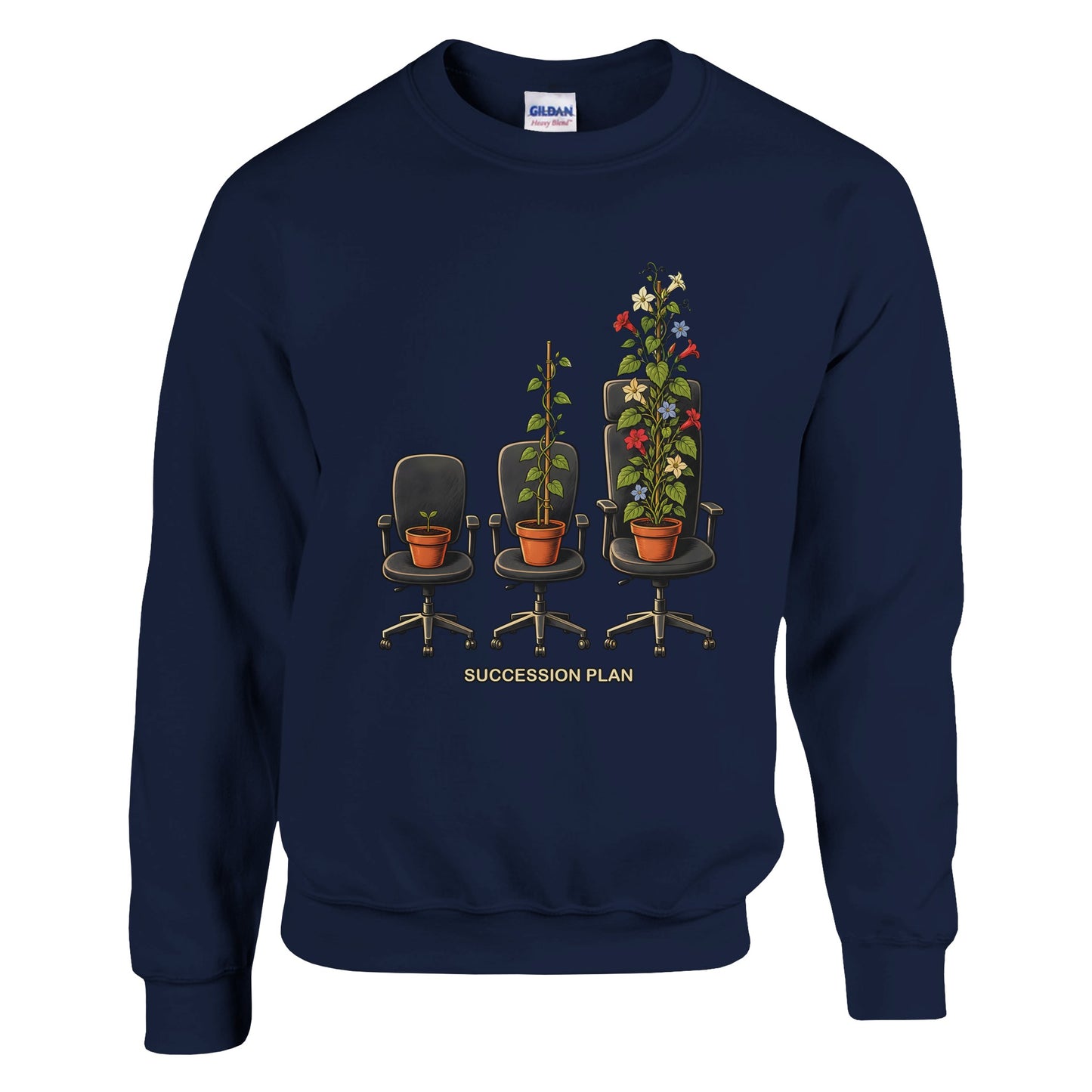 Succession Plan Office Chair Garden Graphic Sweatshirt — product view 13