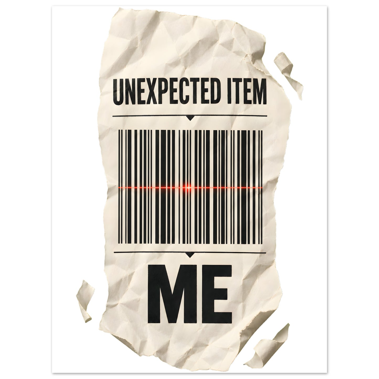 Unexpected Item: Me Aluminium Print — product view 1