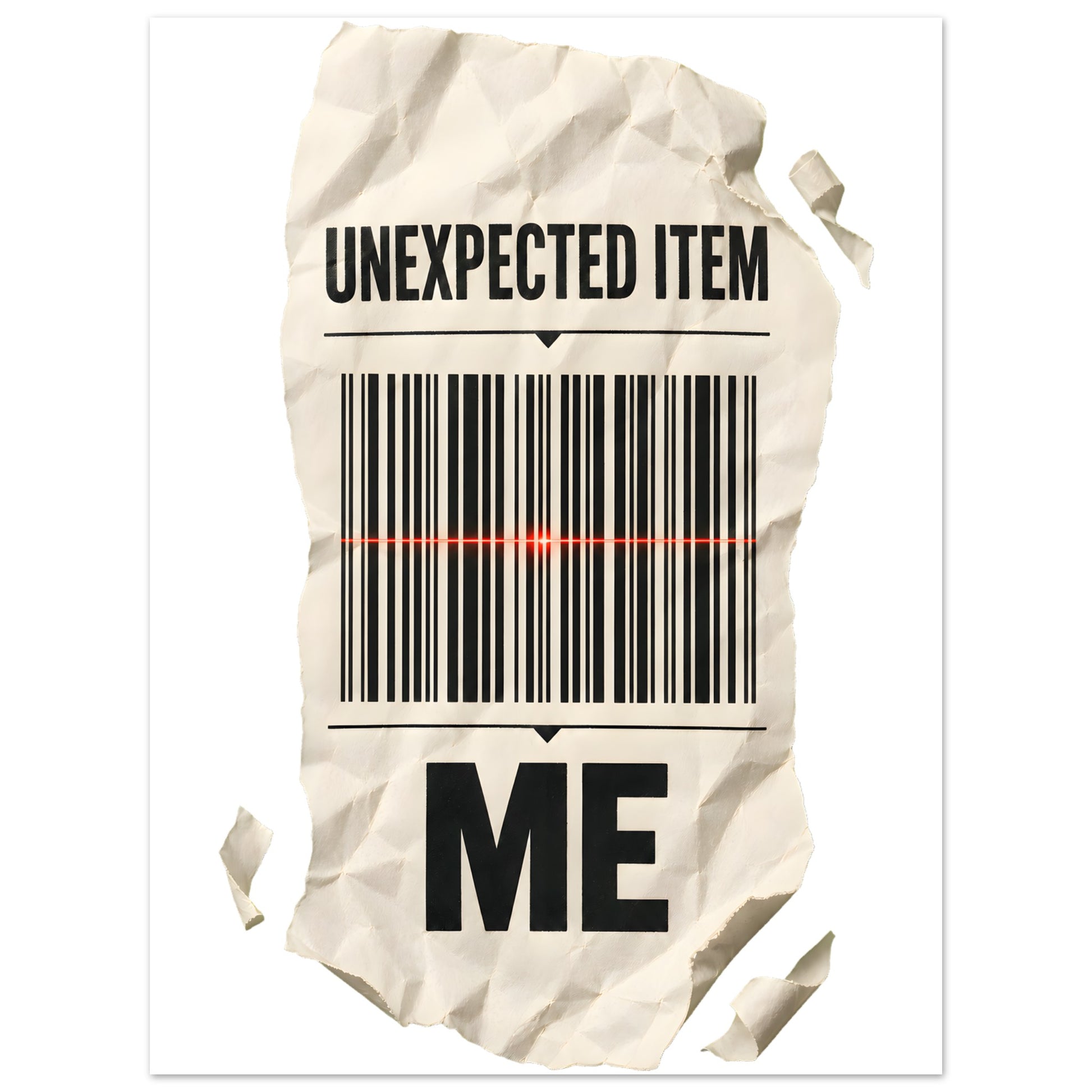 Unexpected Item: Me Aluminium Print — product view 1