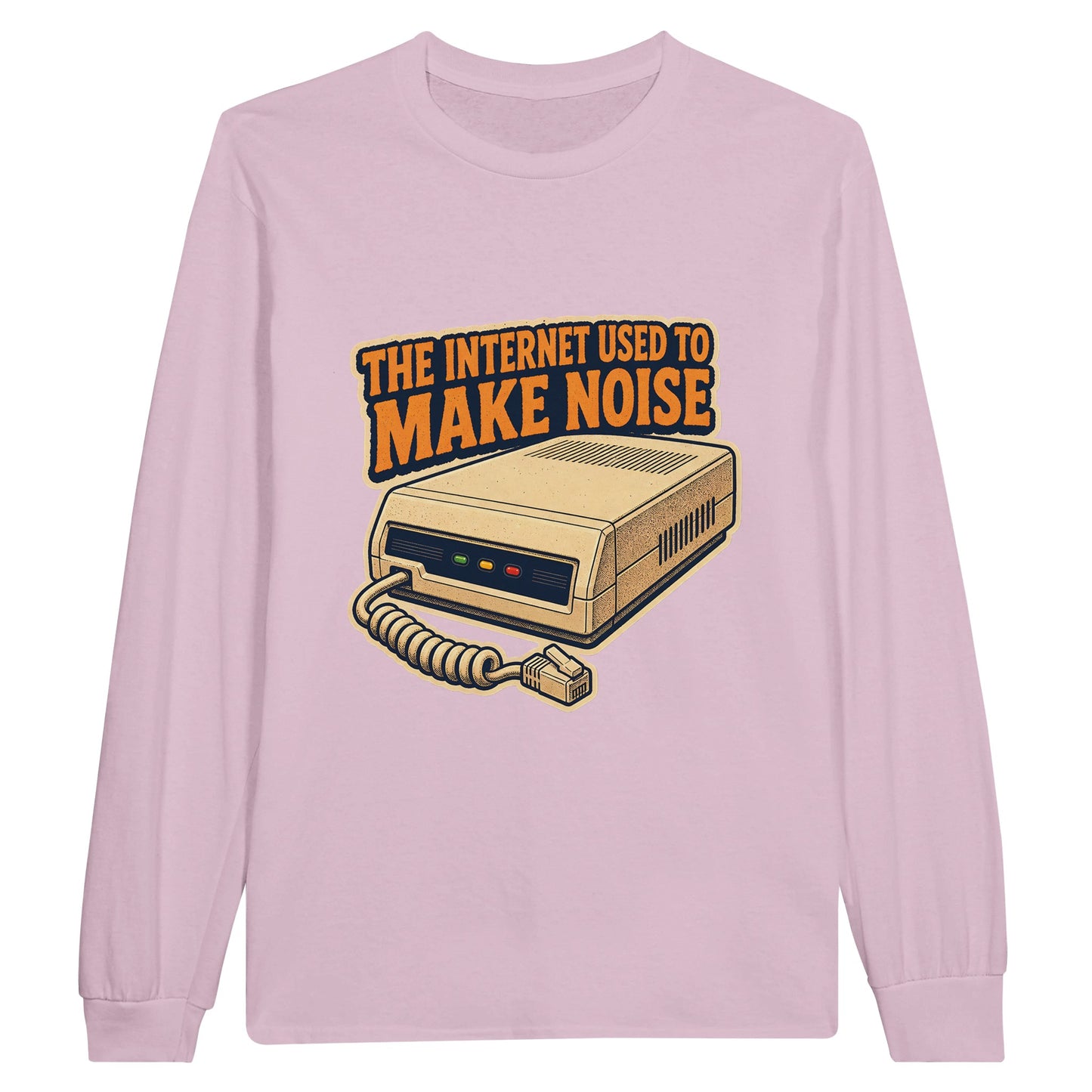 The Internet Used to Make Noise Retro Tech Graphic Long-Sleeve T-shirt — product view 5