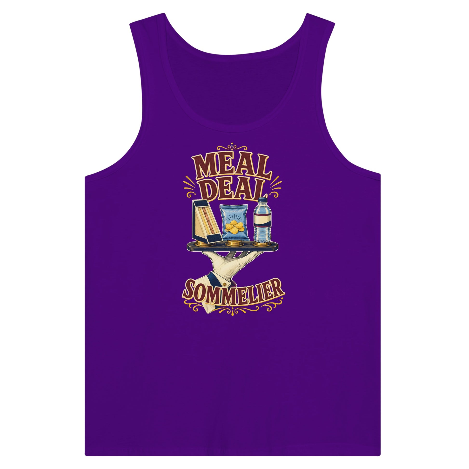 Meal Deal Sommelier British Lunch Design Premium Unisex Tank Top — product view 6