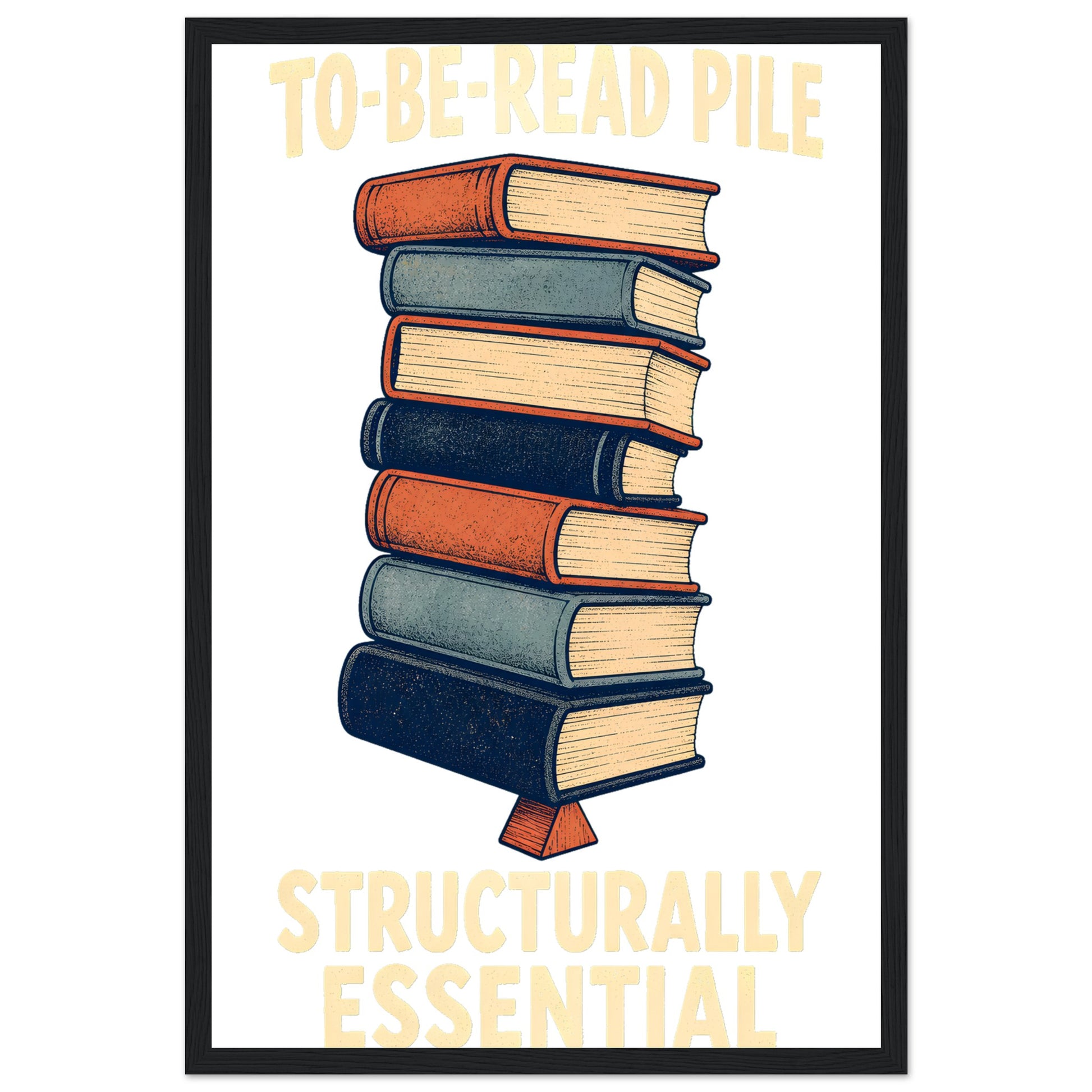 To-Be-Read Pile: Structurally Essential Book Graphic Framed Wall Art — product view 6