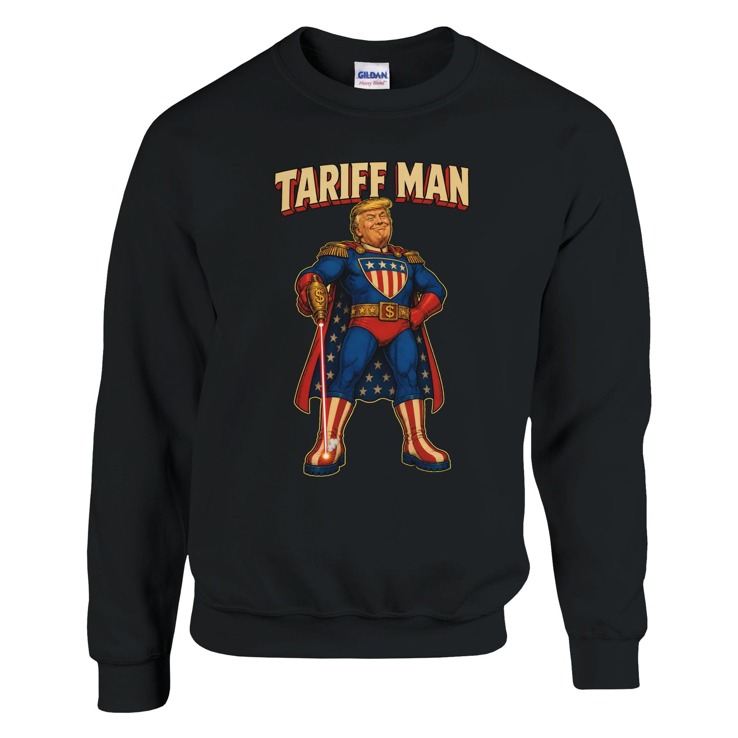 Tariff Man – Self-Shot Satire Sweatshirt — product view 5