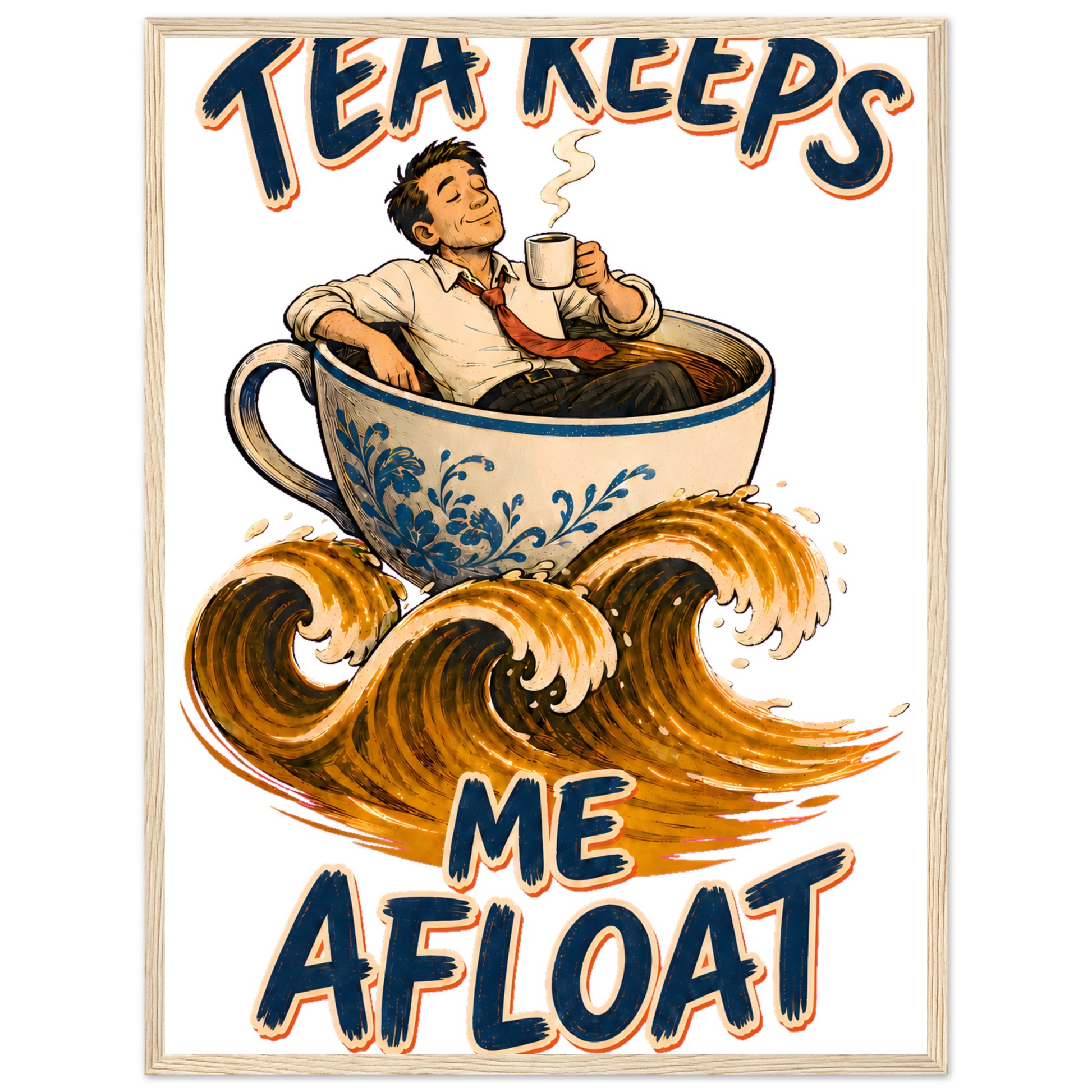 Tea Keeps Me Afloat Framed Wall Art — product view 9