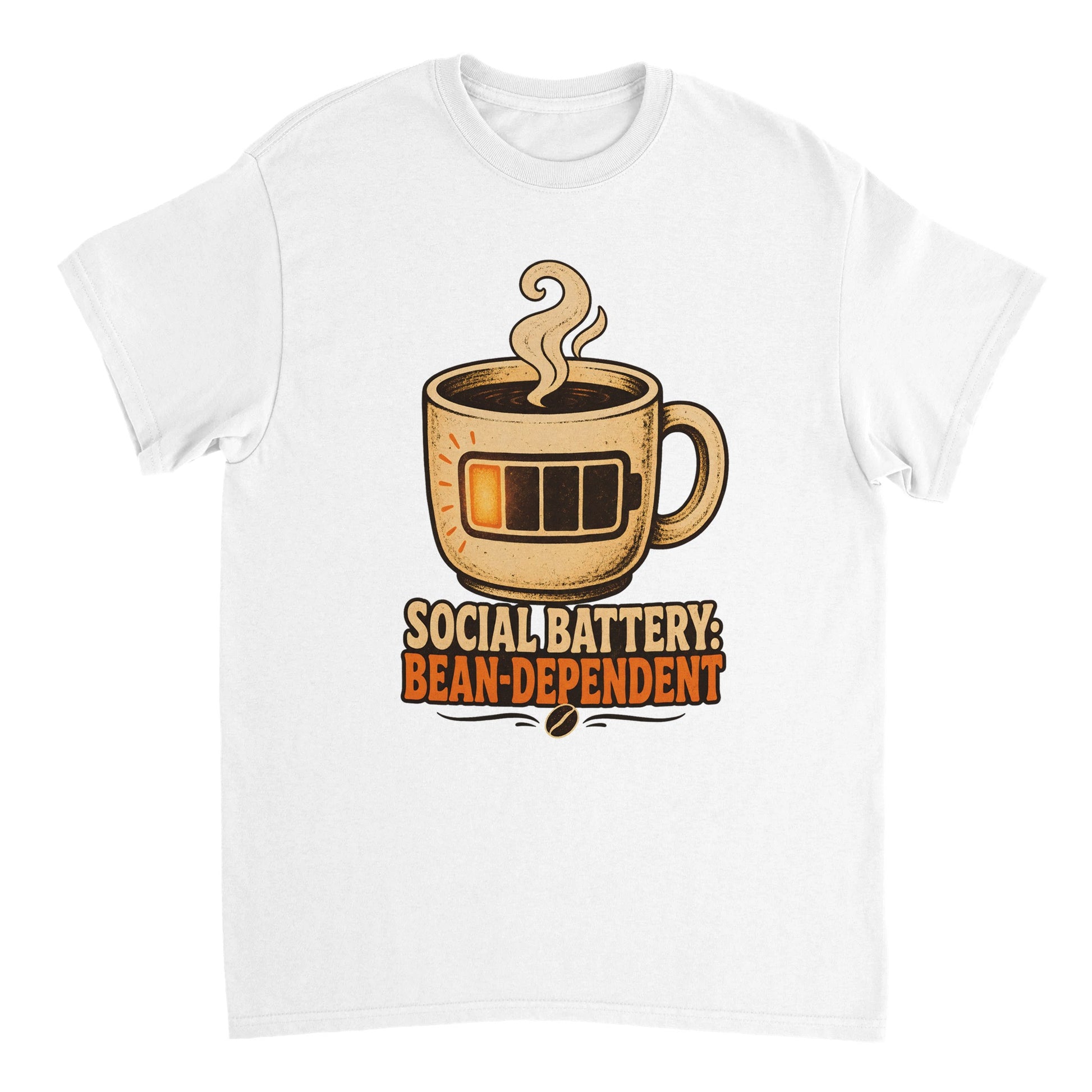 Social Battery: Bean-Dependent Graphic T-shirt — product view 17