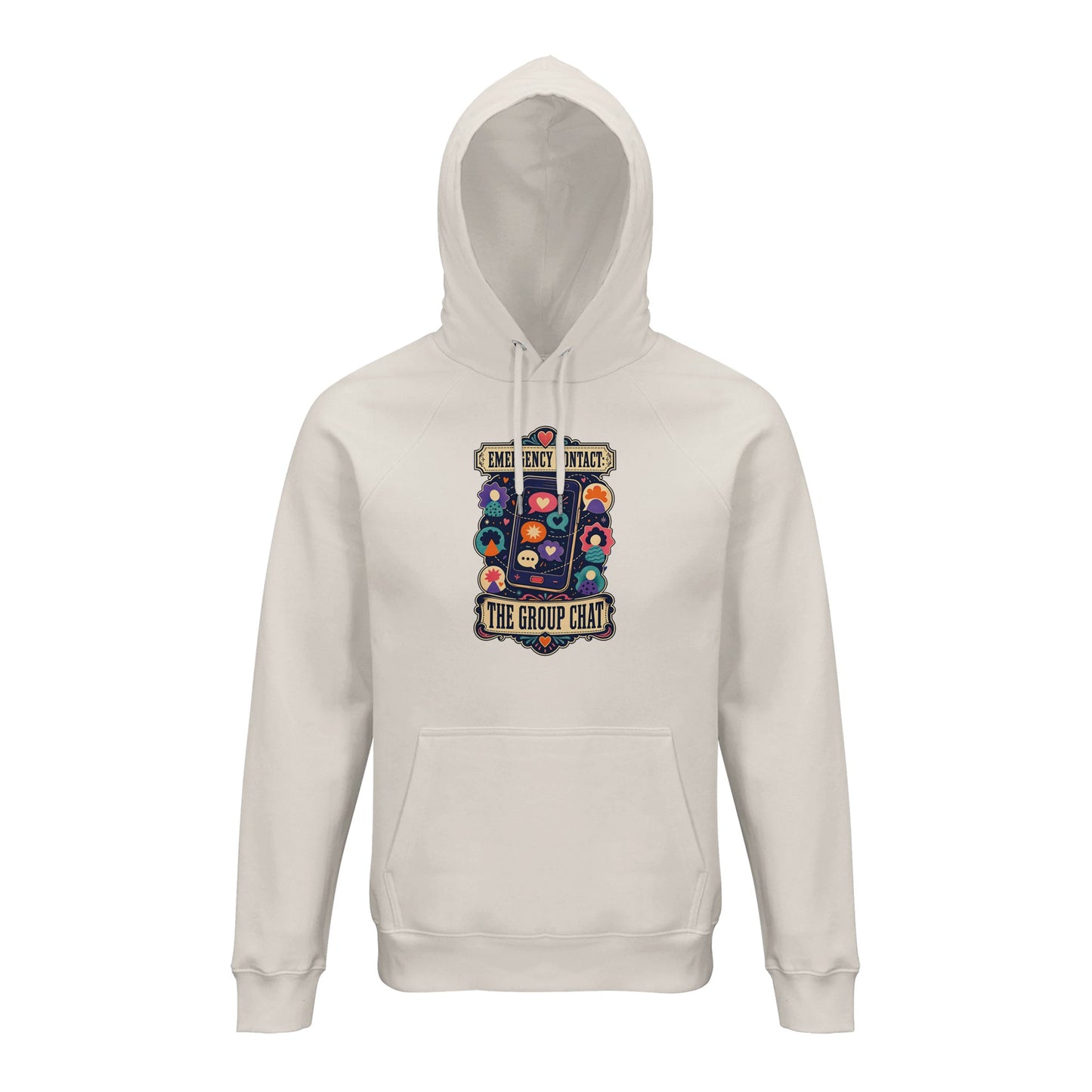 Emergency Contact — The Group Chat Hoodie — product view 1