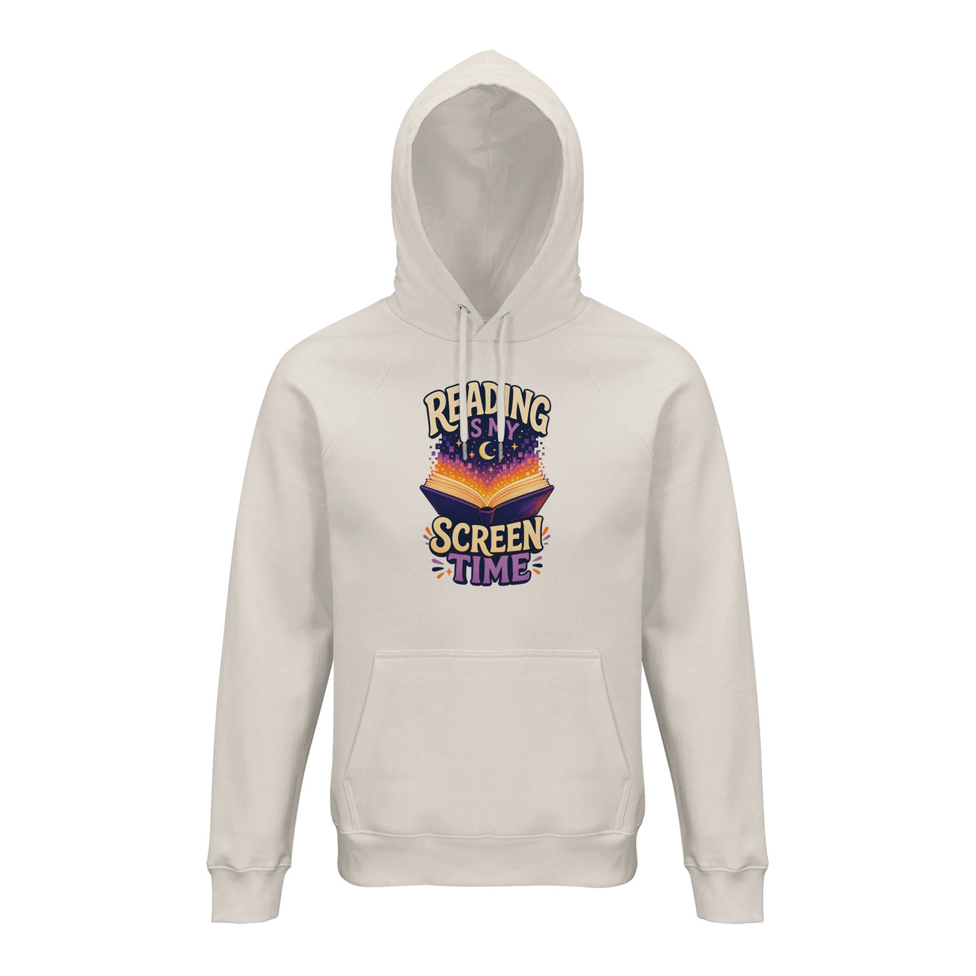Reading Is My Screen Time Book Graphic Hoodie