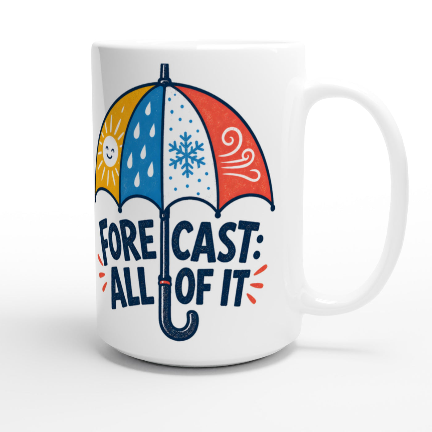 Forecast: All of It British Weather Graphic Large Mug