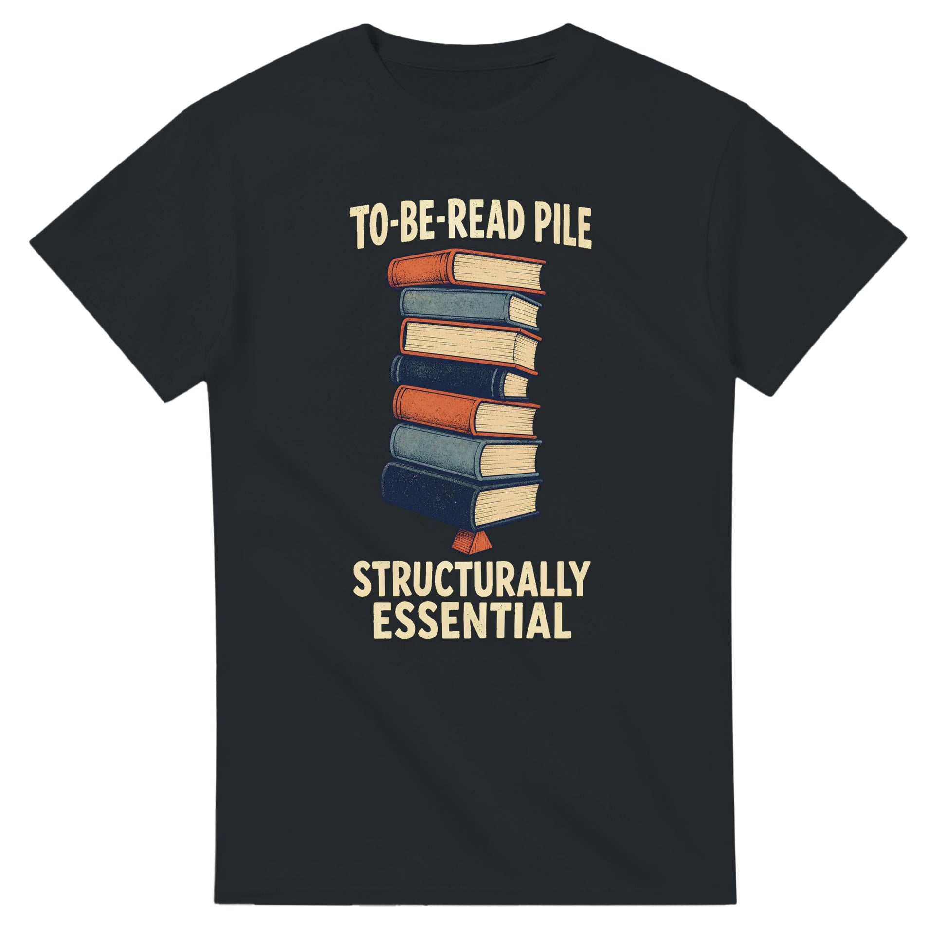 To-Be-Read Pile: Structurally Essential Book Graphic T-shirt — product view 10