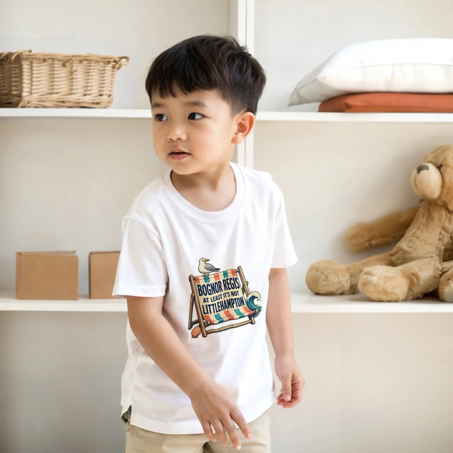 Bognor Regis — At Least It's Not Littlehampton Kids' T-shirt — product view 4