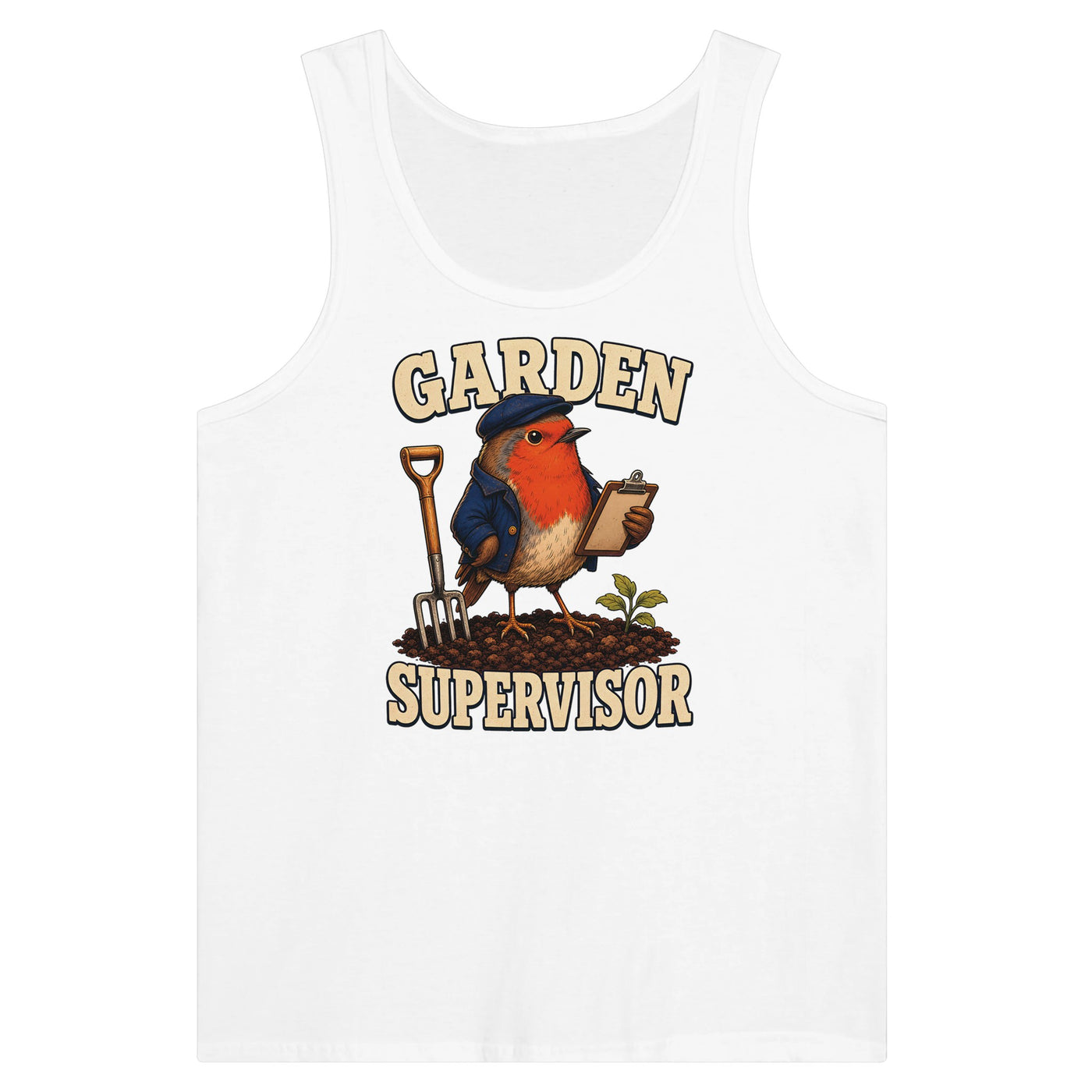 Garden Supervisor Robin Premium Unisex Tank Top