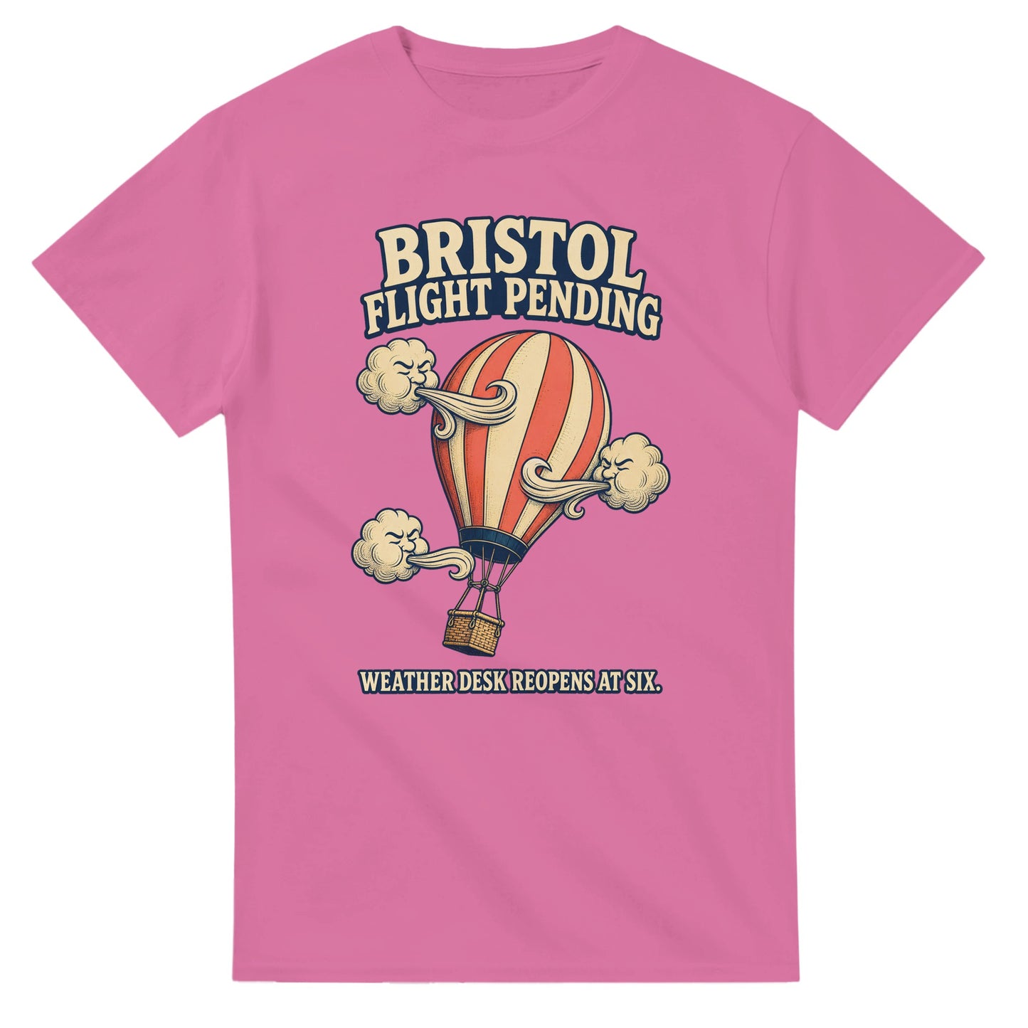 Bristol Flight Pending – Weather Desk T-shirt — product view 4