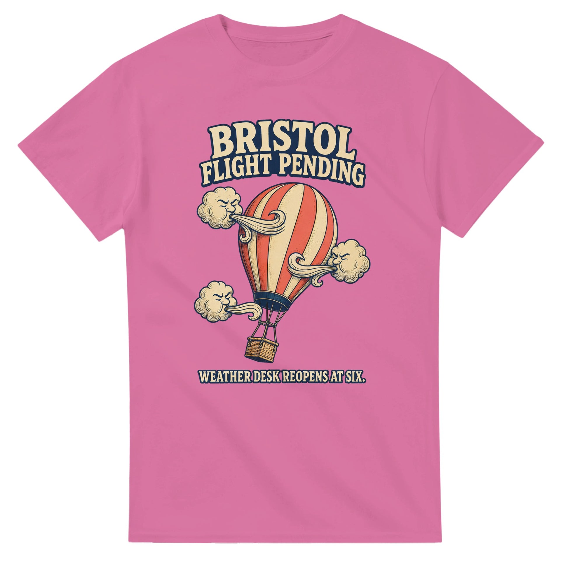 Bristol Flight Pending – Weather Desk T-shirt — product view 4