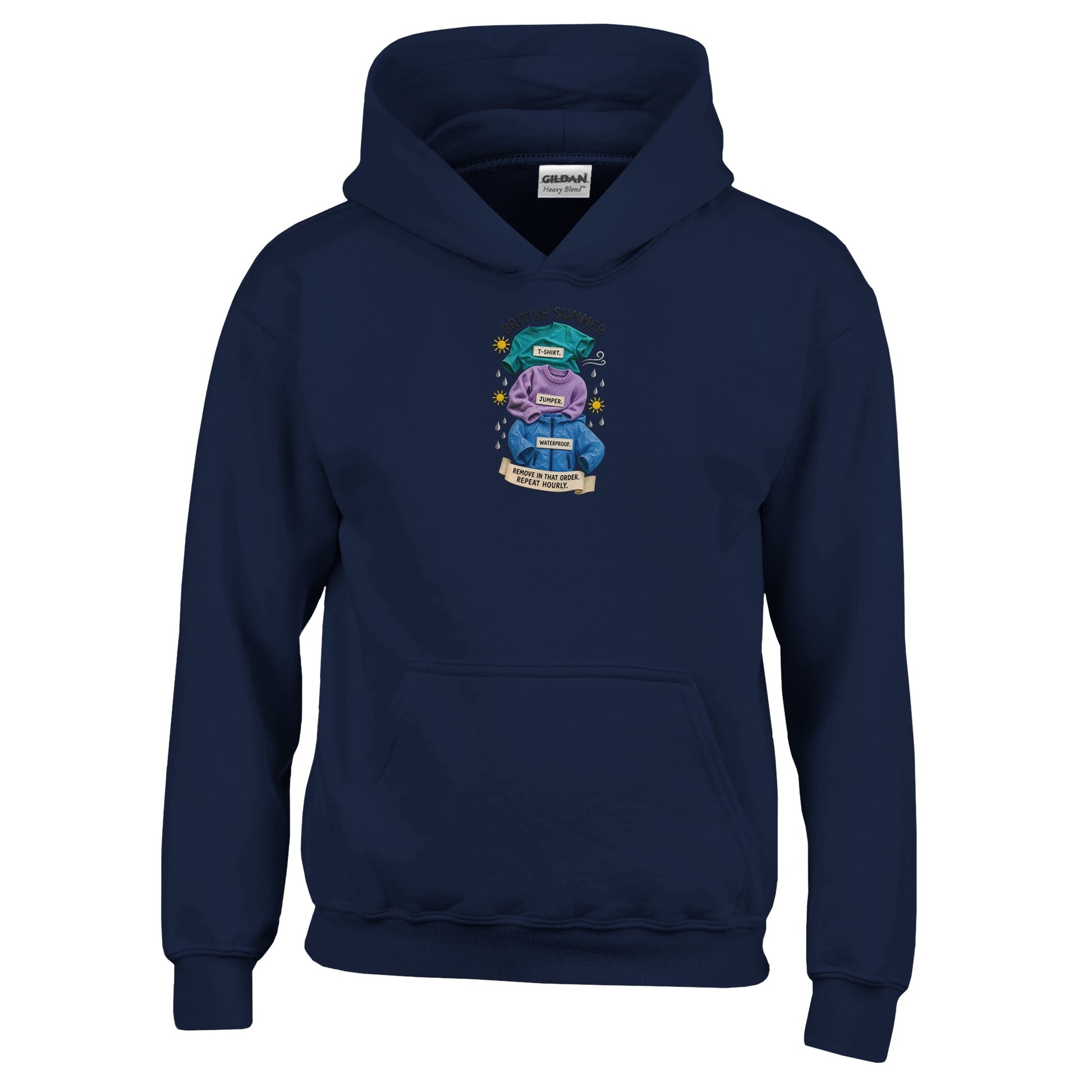 British Summer: Repeat Layers Hourly Kids' Hoodie — product view 7