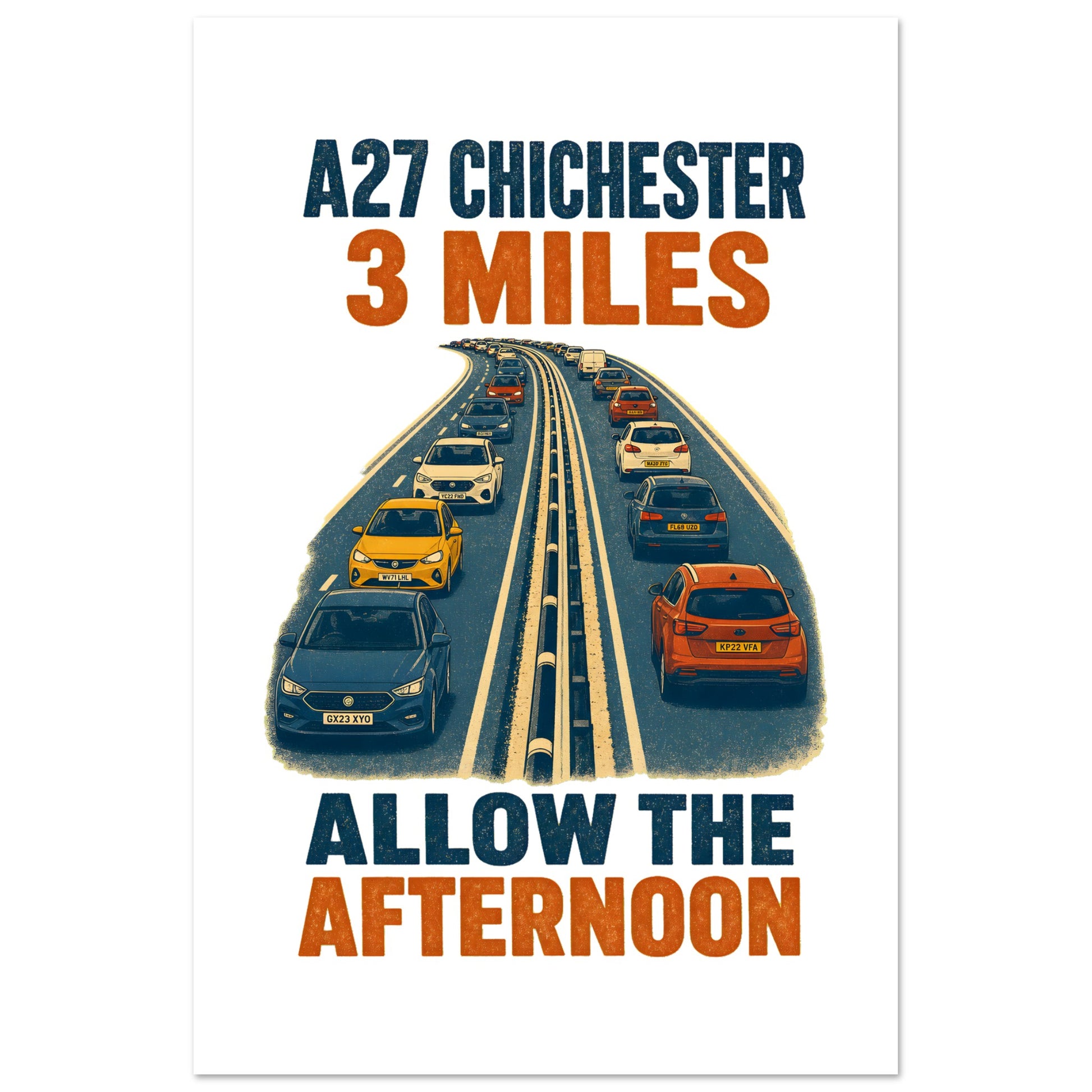 A27 Chichester – 3 Miles, Allow the Afternoon Poster — product view 6