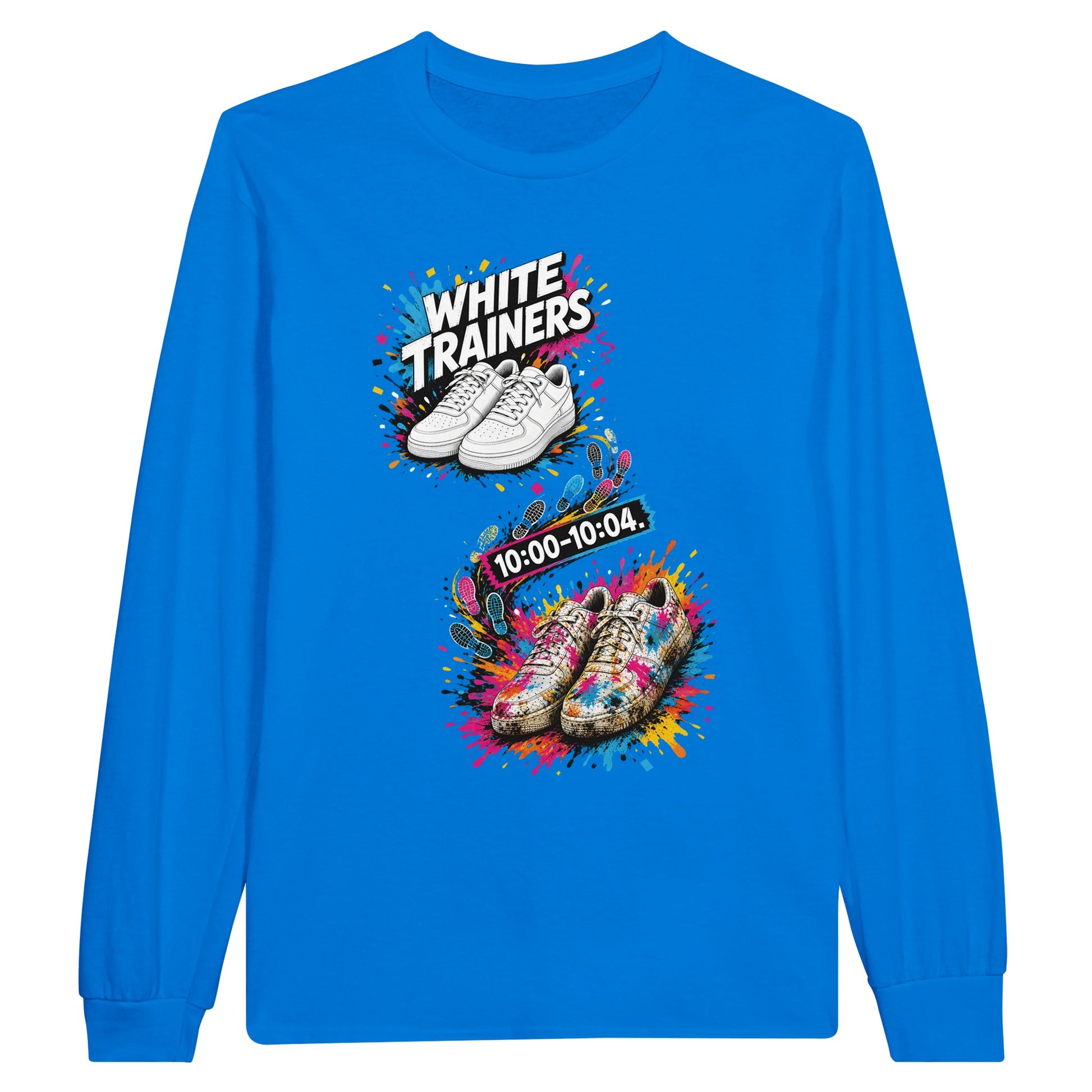 White Trainers: 10:00–10:04 Long-Sleeve T-shirt — product view 3