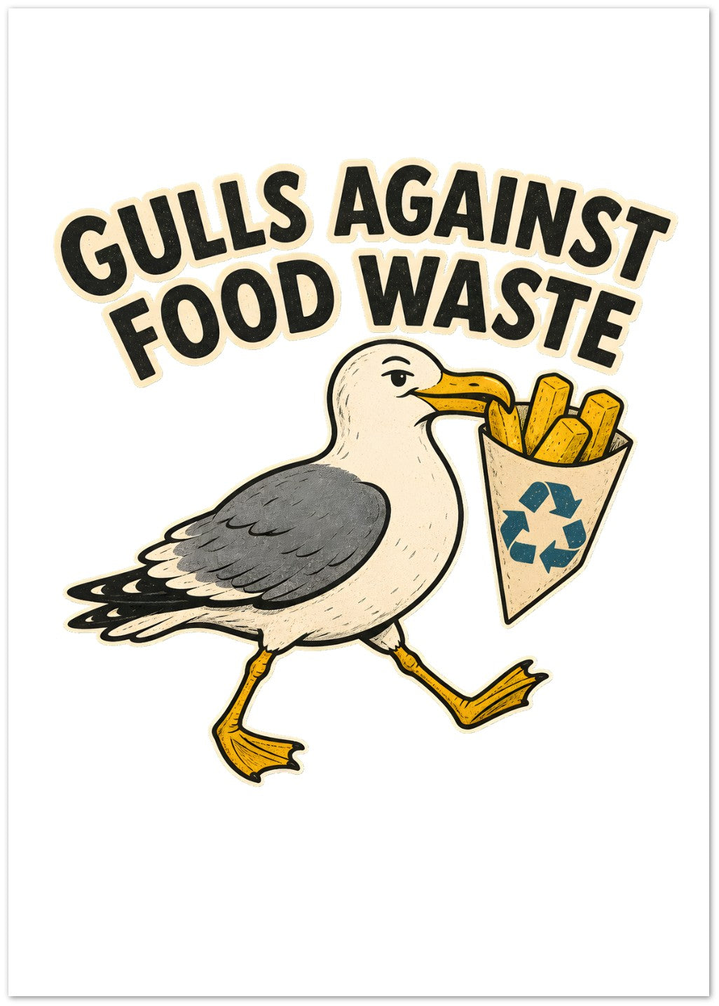 Gulls Against Food Waste Graphic Greeting Card Pack — product view 1