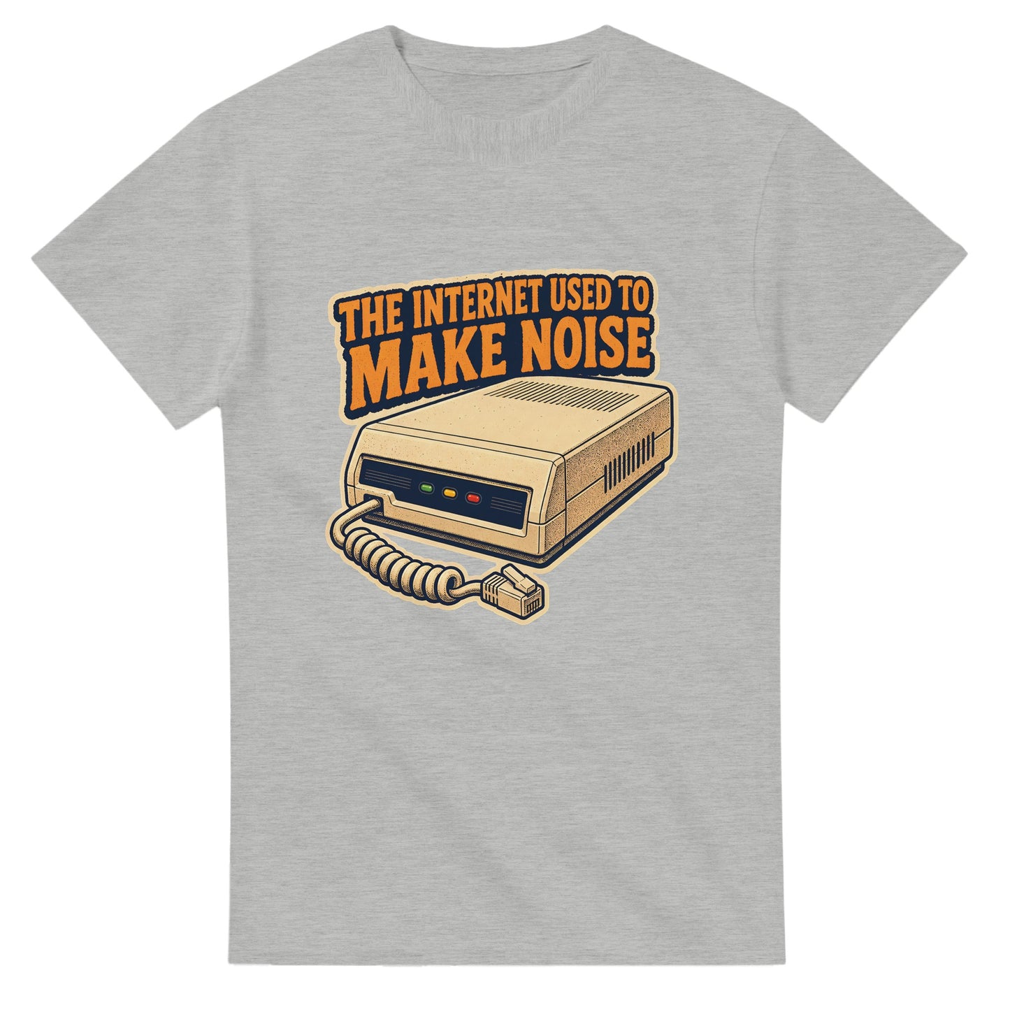 The Internet Used to Make Noise Retro Tech Graphic T-shirt — product view 2