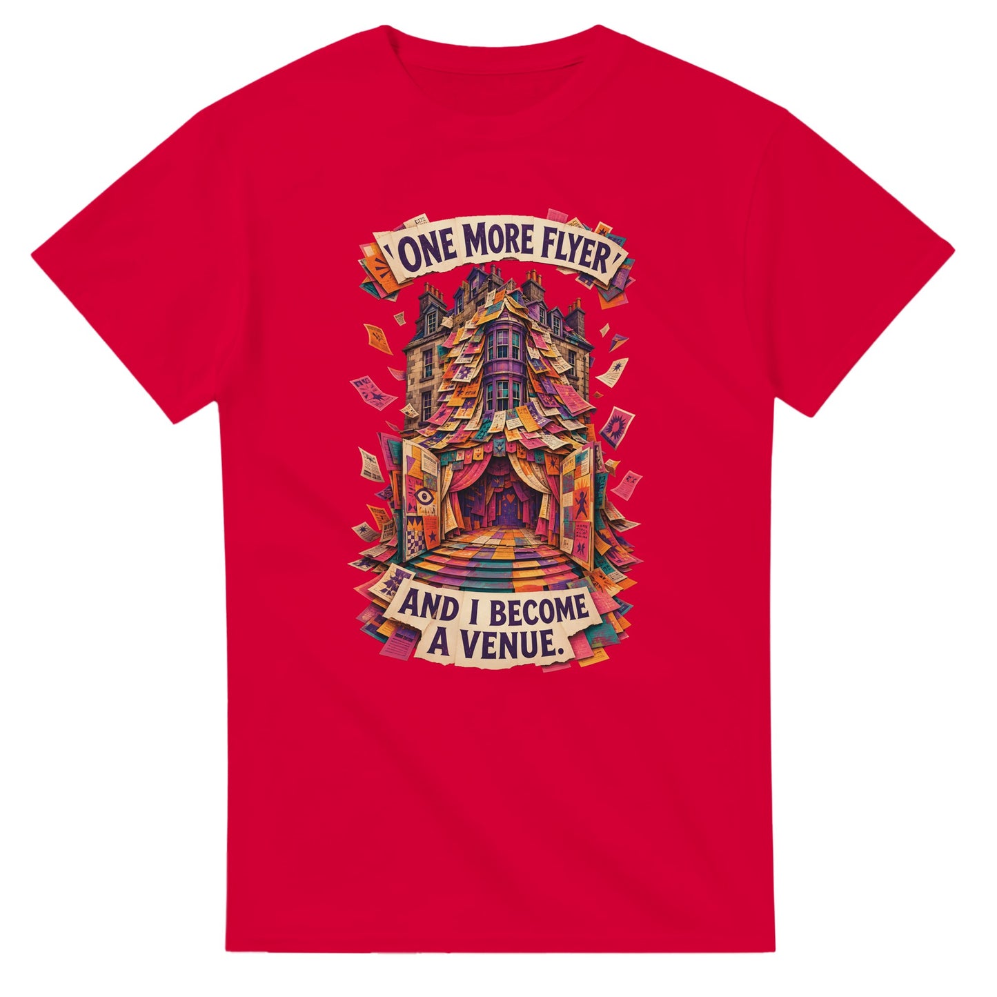One More Flyer and I Become a Venue T-shirt — product view 9