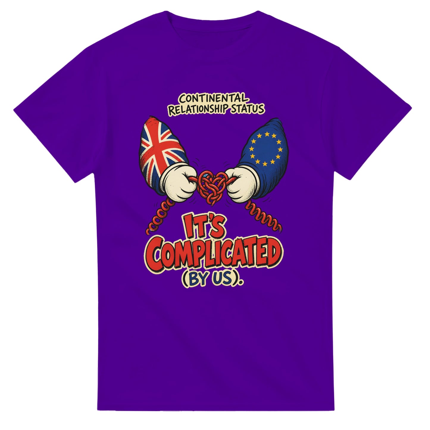 It's Complicated (By Us) UK–EU 1990s Cartoon T-shirt — product view 16