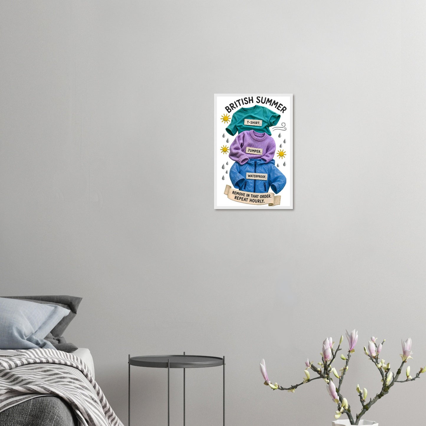 British Summer: Repeat Layers Hourly Framed Wall Art — product view 10