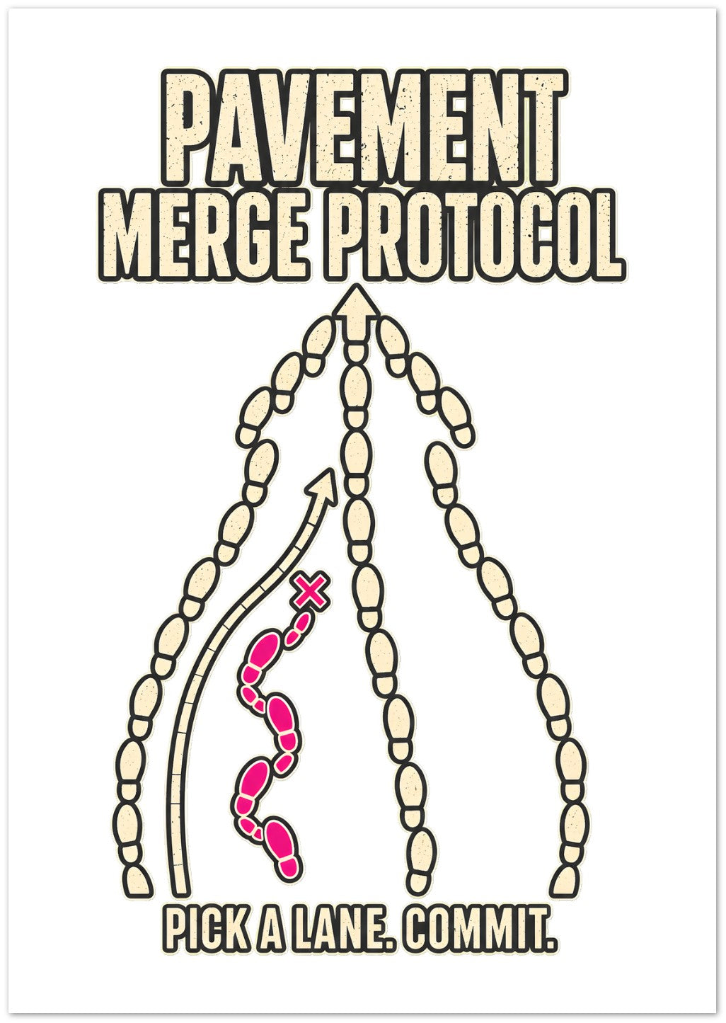 Pavement Merge Protocol — Pick a Lane Greeting Card Pack — product view 2