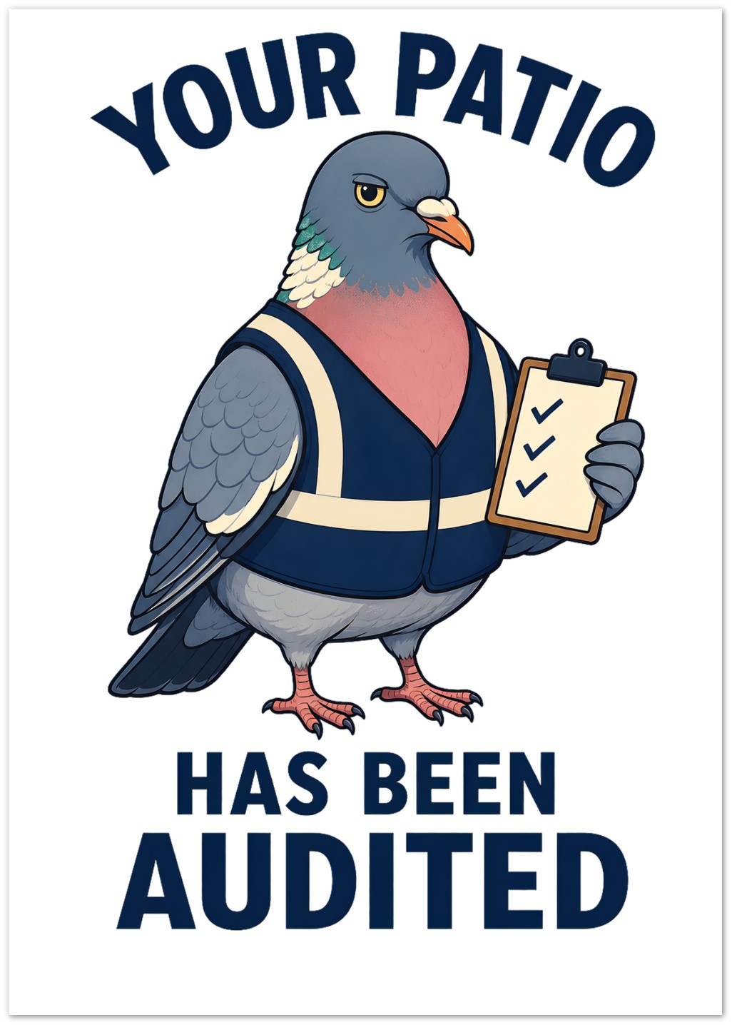 Your Patio Has Been Audited Pigeon Graphic Greeting Card Pack