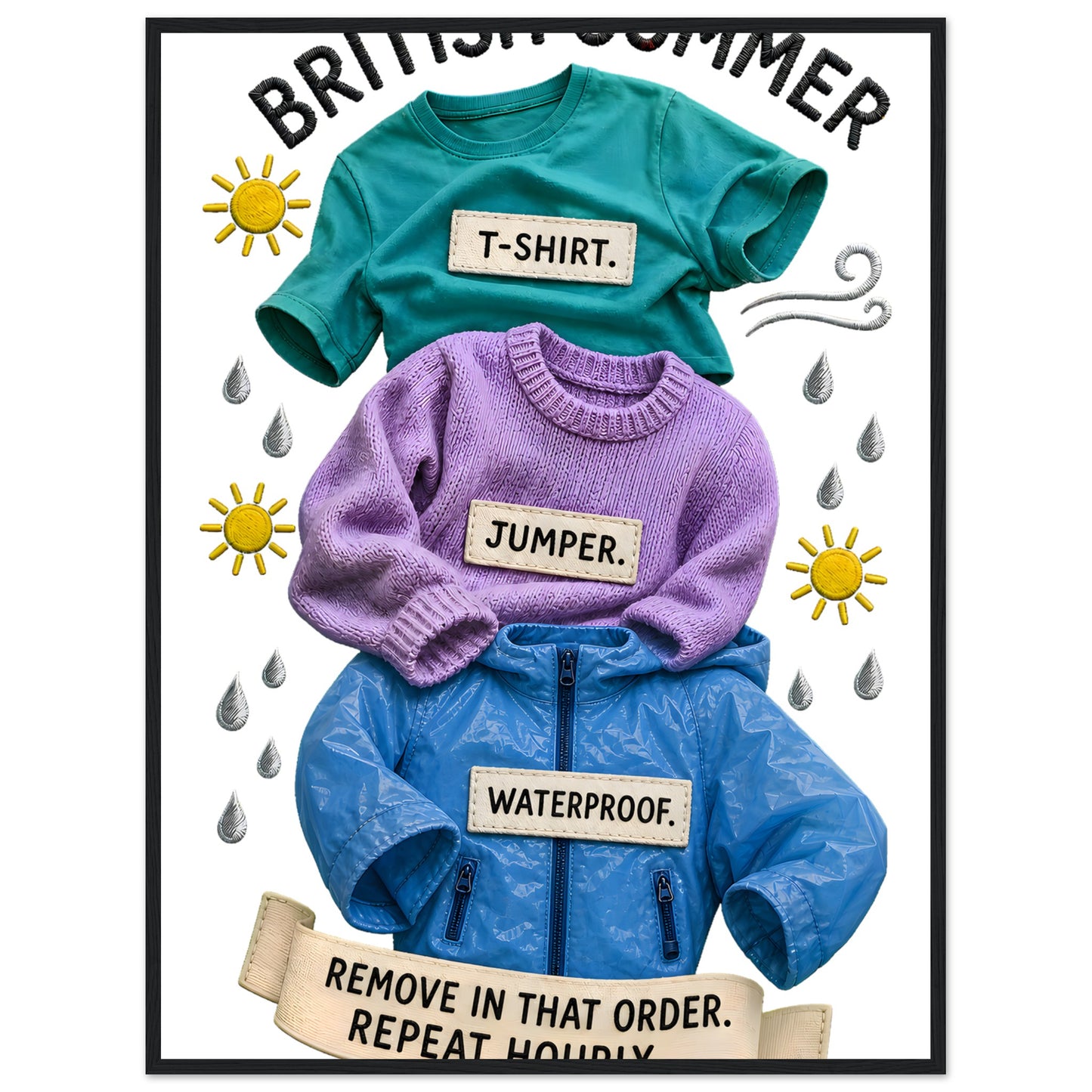 British Summer: Repeat Layers Hourly Framed Wall Art — product view 8