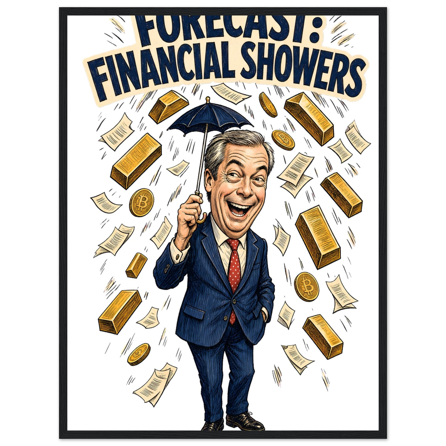Forecast: Financial Showers Framed Wall Art — product view 4