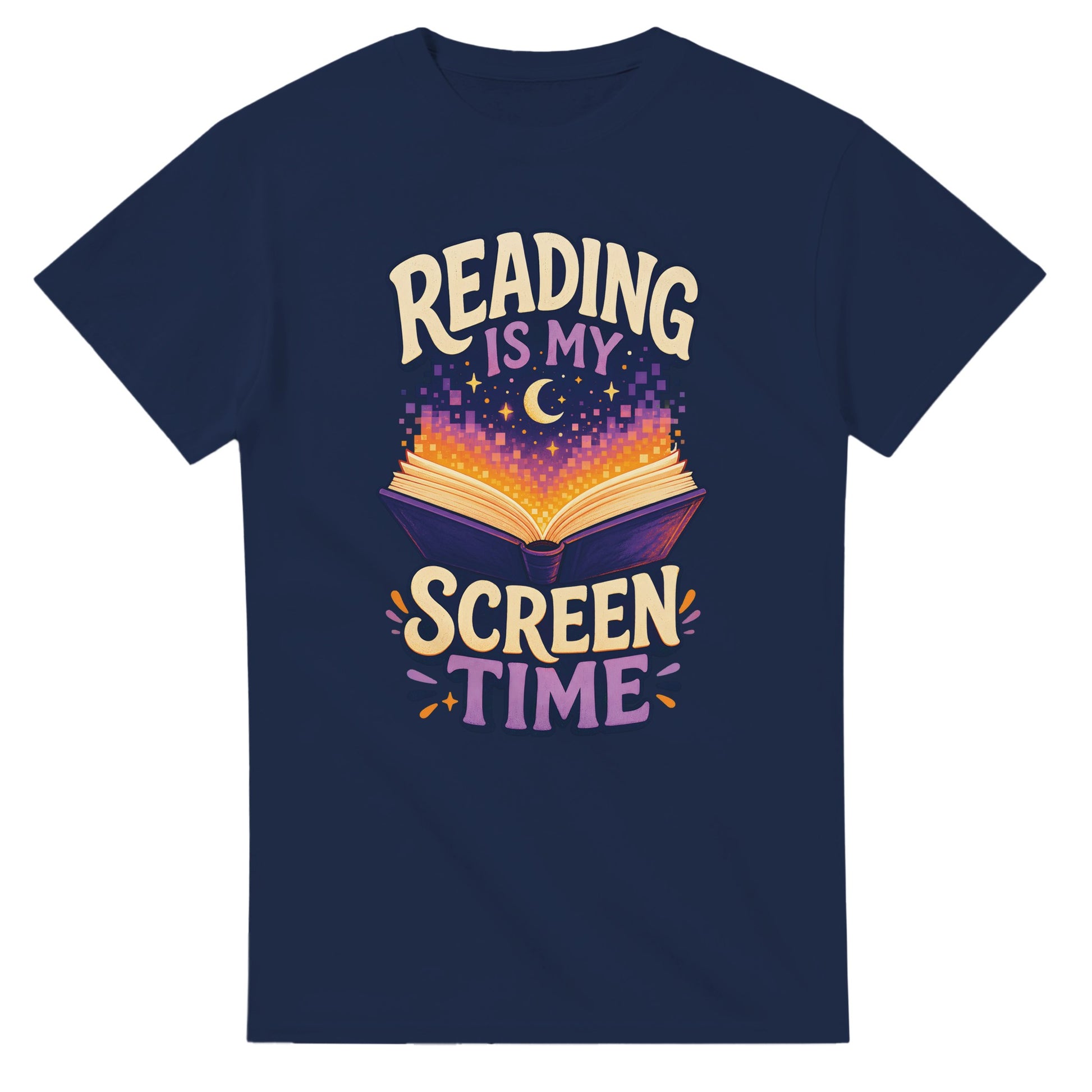 Reading Is My Screen Time Book Graphic T-shirt — product view 5