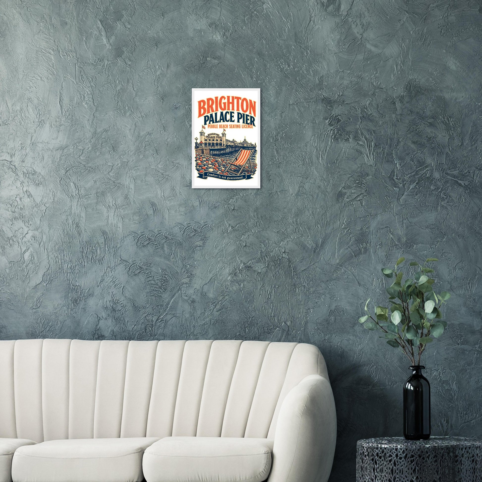 Brighton Pebble Beach Seating Licence Framed Wall Art — product view 12