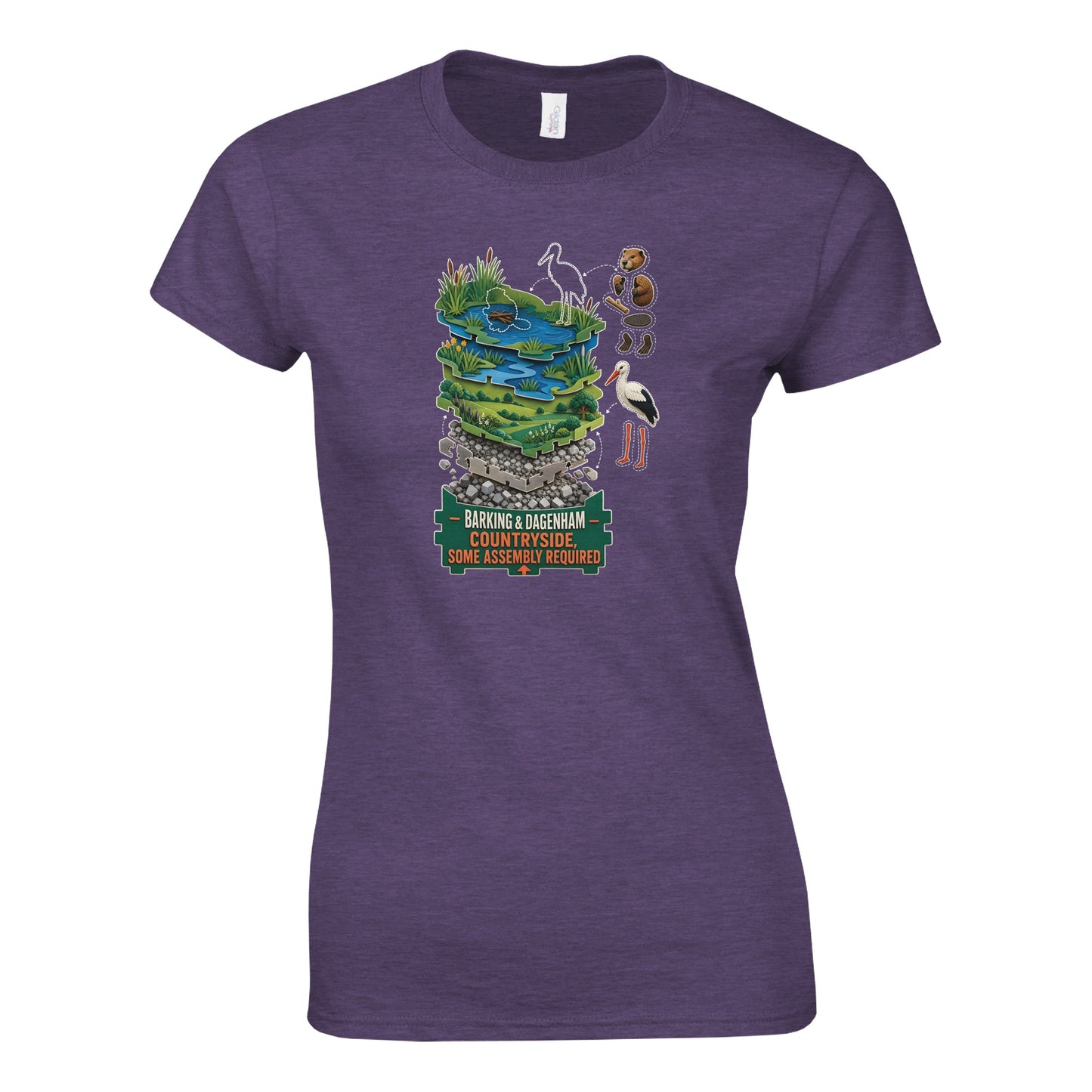Barking & Dagenham Countryside Women's T-shirt — product view 9