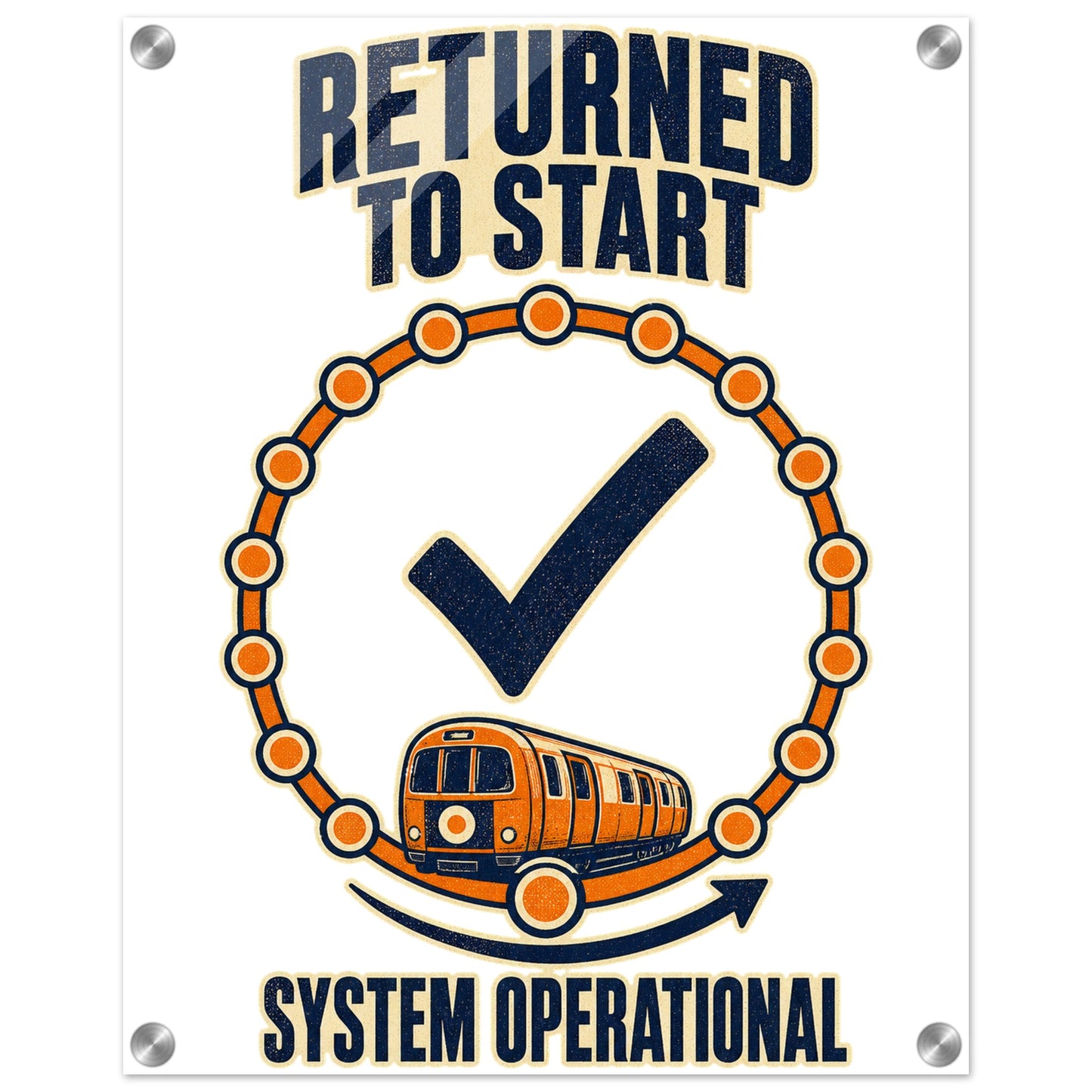 Glasgow Subway: System Operational Acrylic Print — product view 2