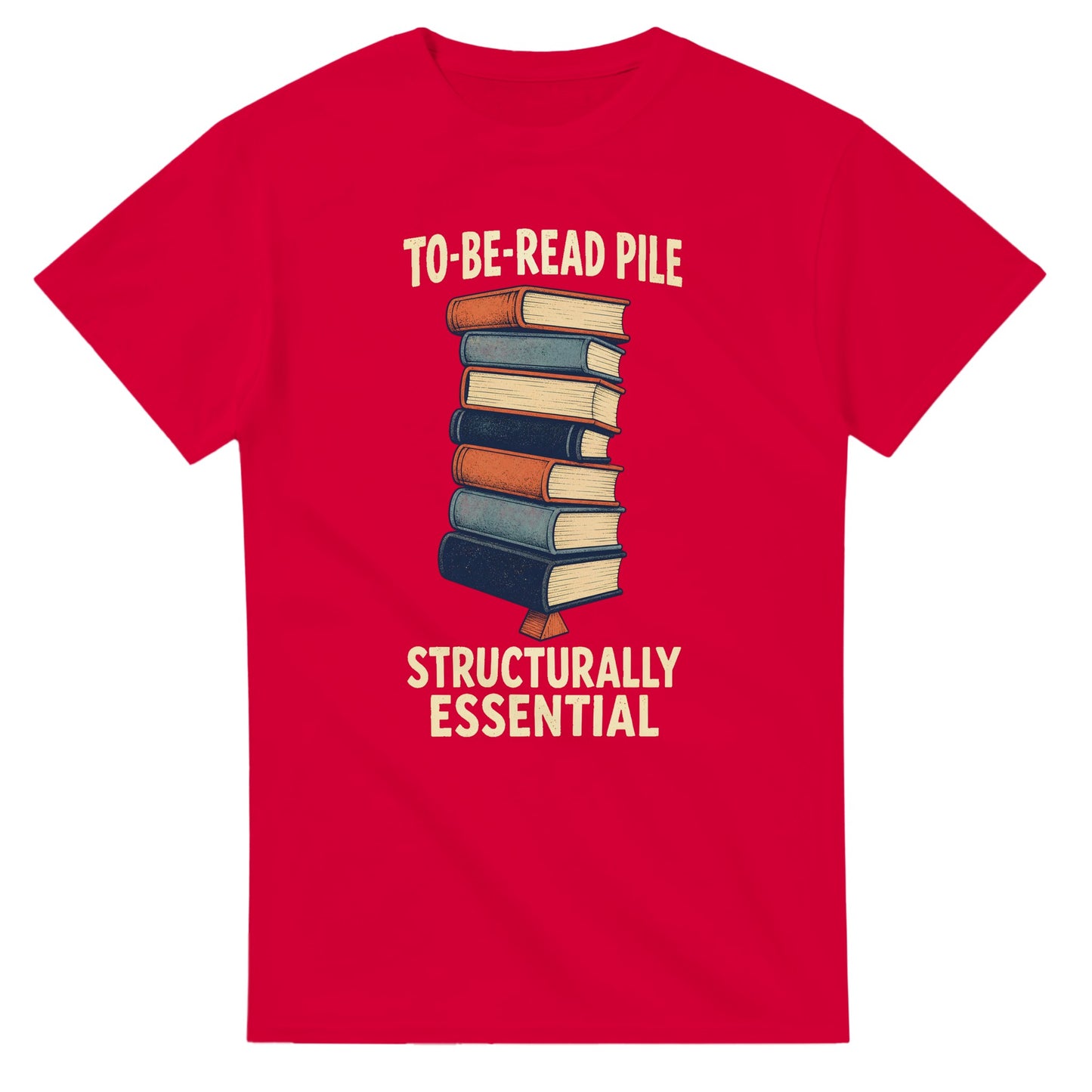 To-Be-Read Pile: Structurally Essential Book Graphic T-shirt — product view 9