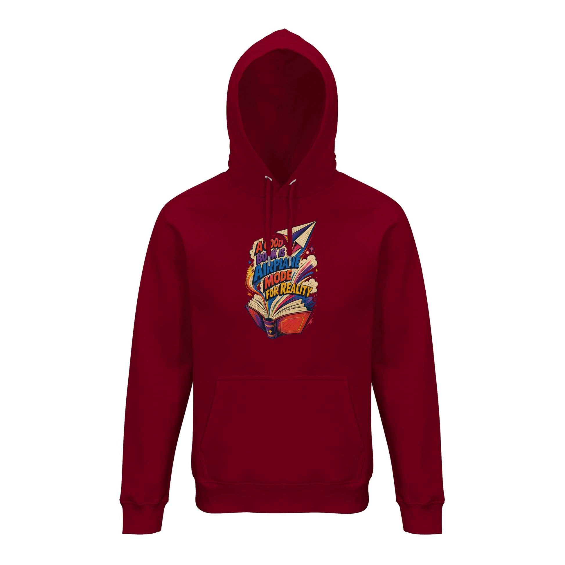 A Good Book Is Airplane Mode for Reality Hoodie — product view 4