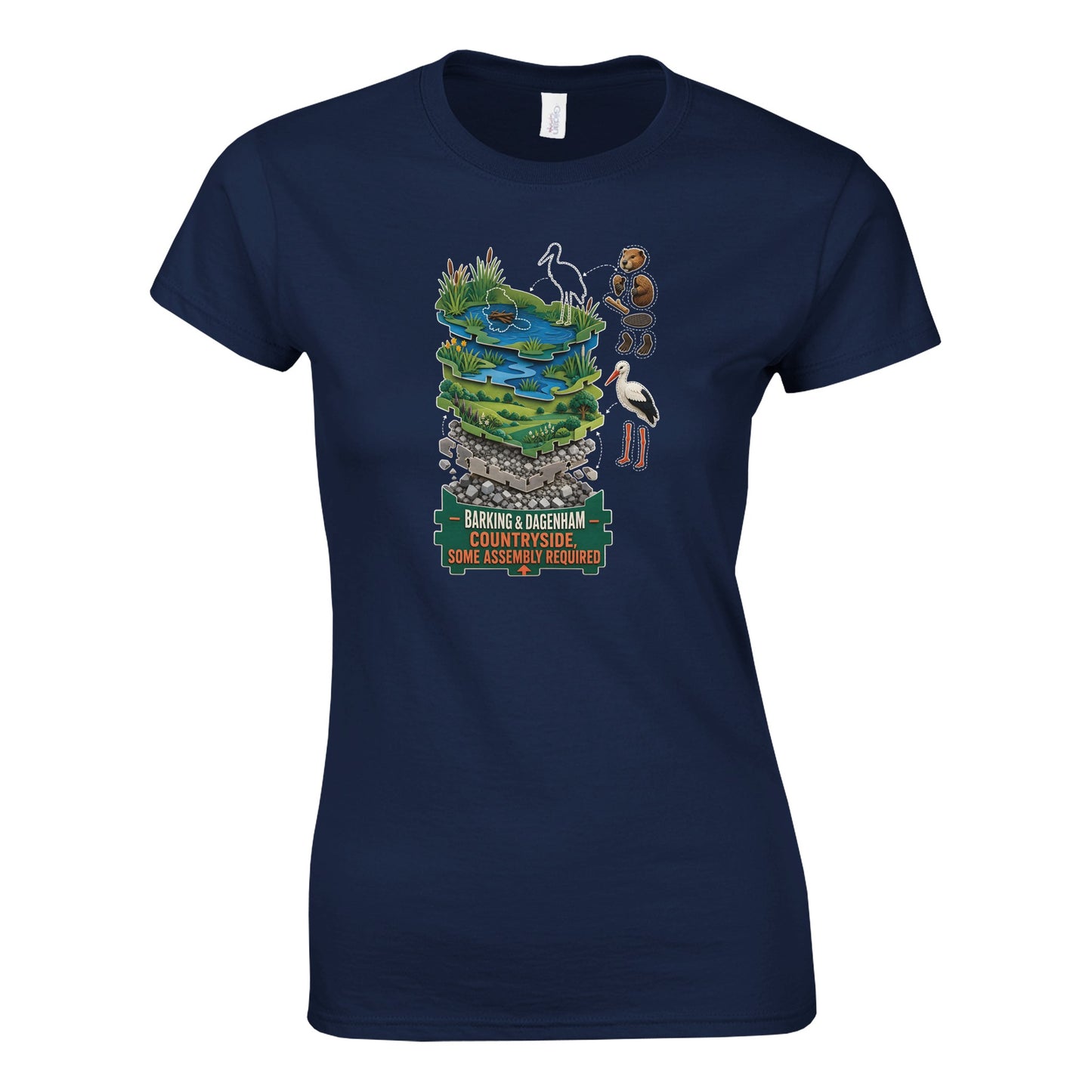 Barking & Dagenham Countryside Women's T-shirt — product view 8