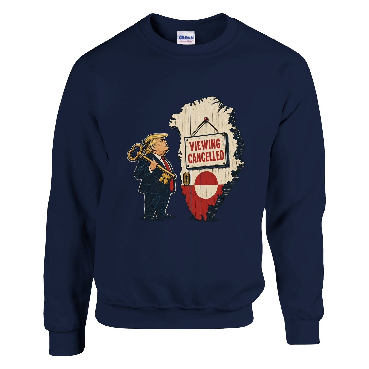 Viewing Cancelled — Greenland Political Satire Sweatshirt — product view 13