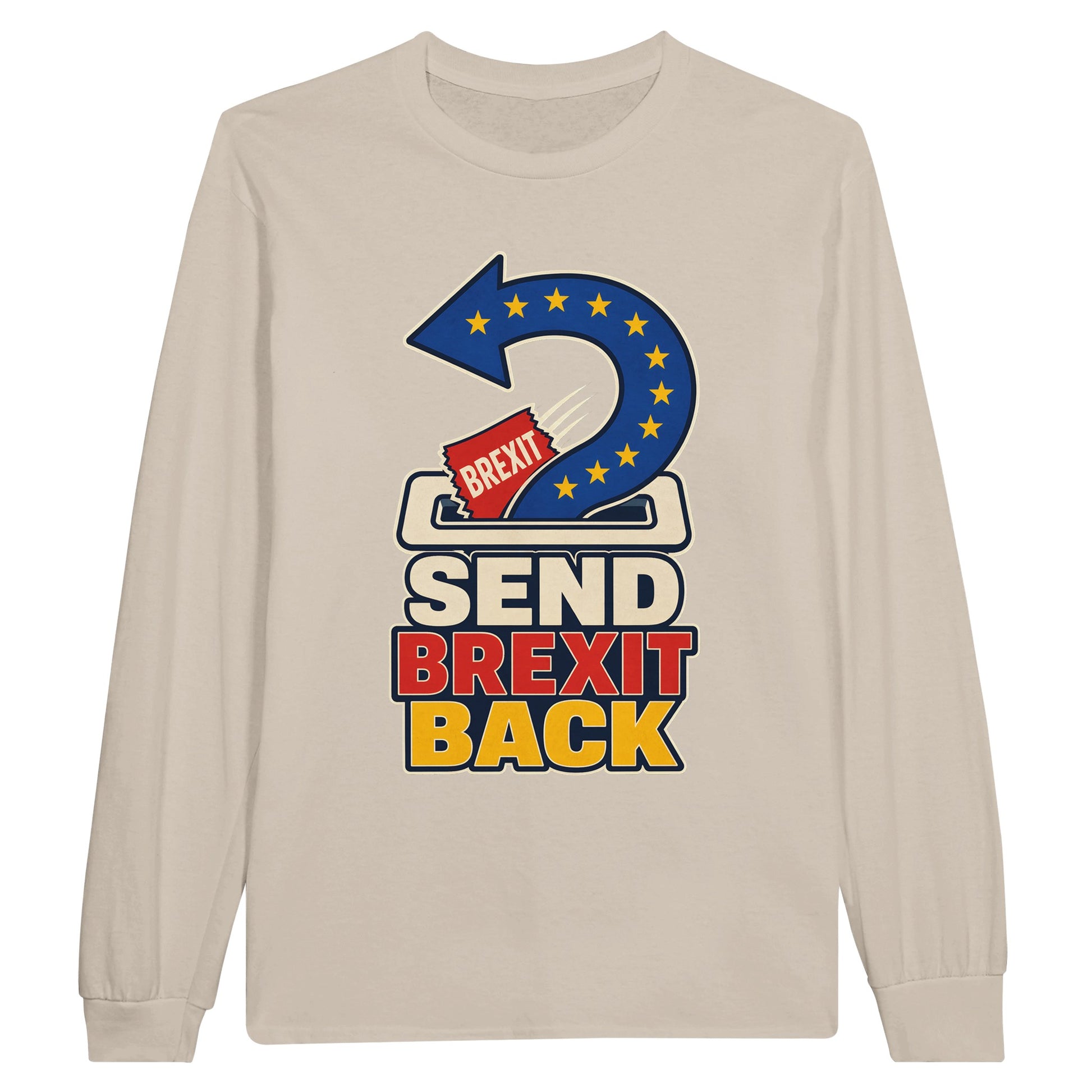 Send Brexit Back Pro-EU Graphic Long-Sleeve T-shirt — product view 3