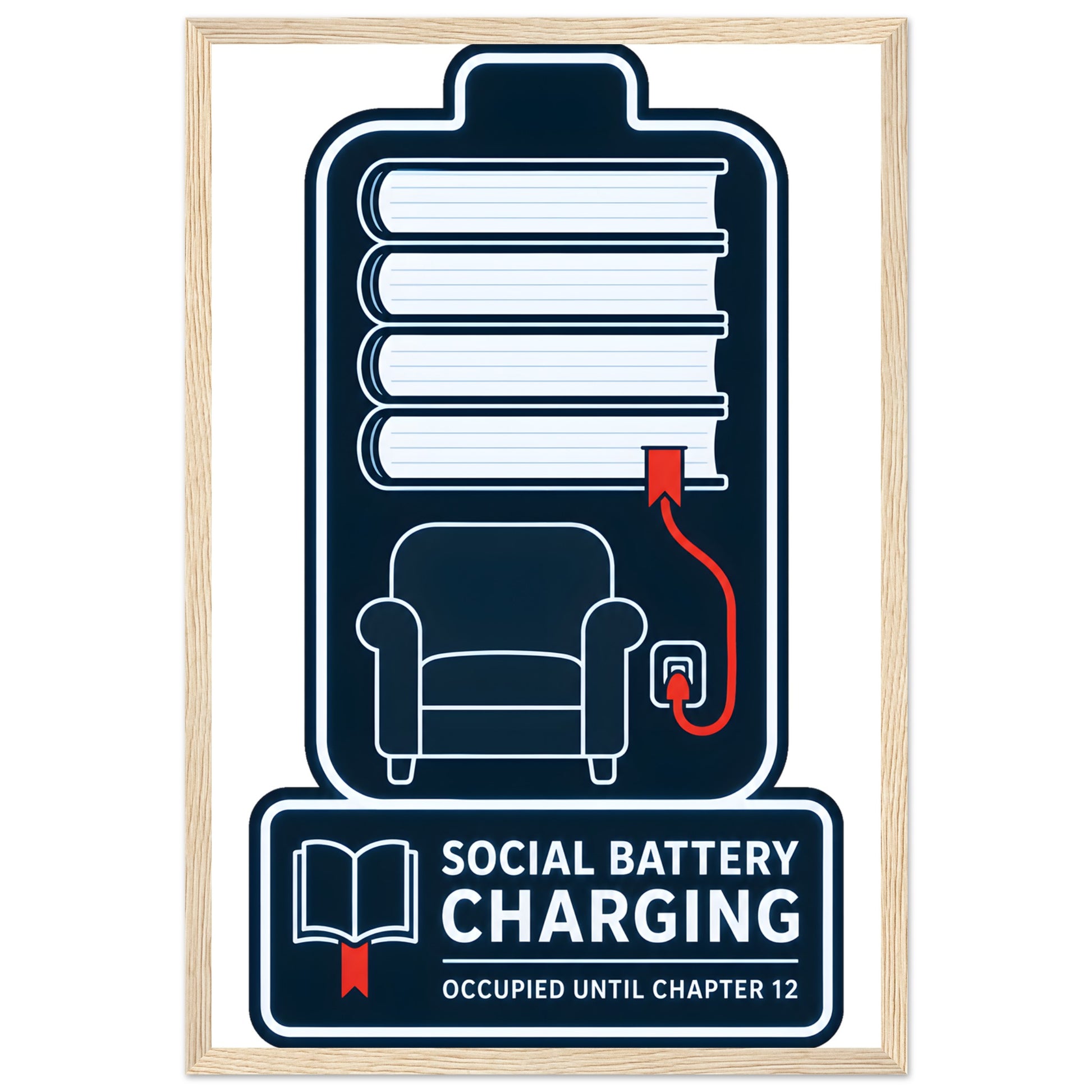 Social Battery Charging Framed Wall Art — product view 3