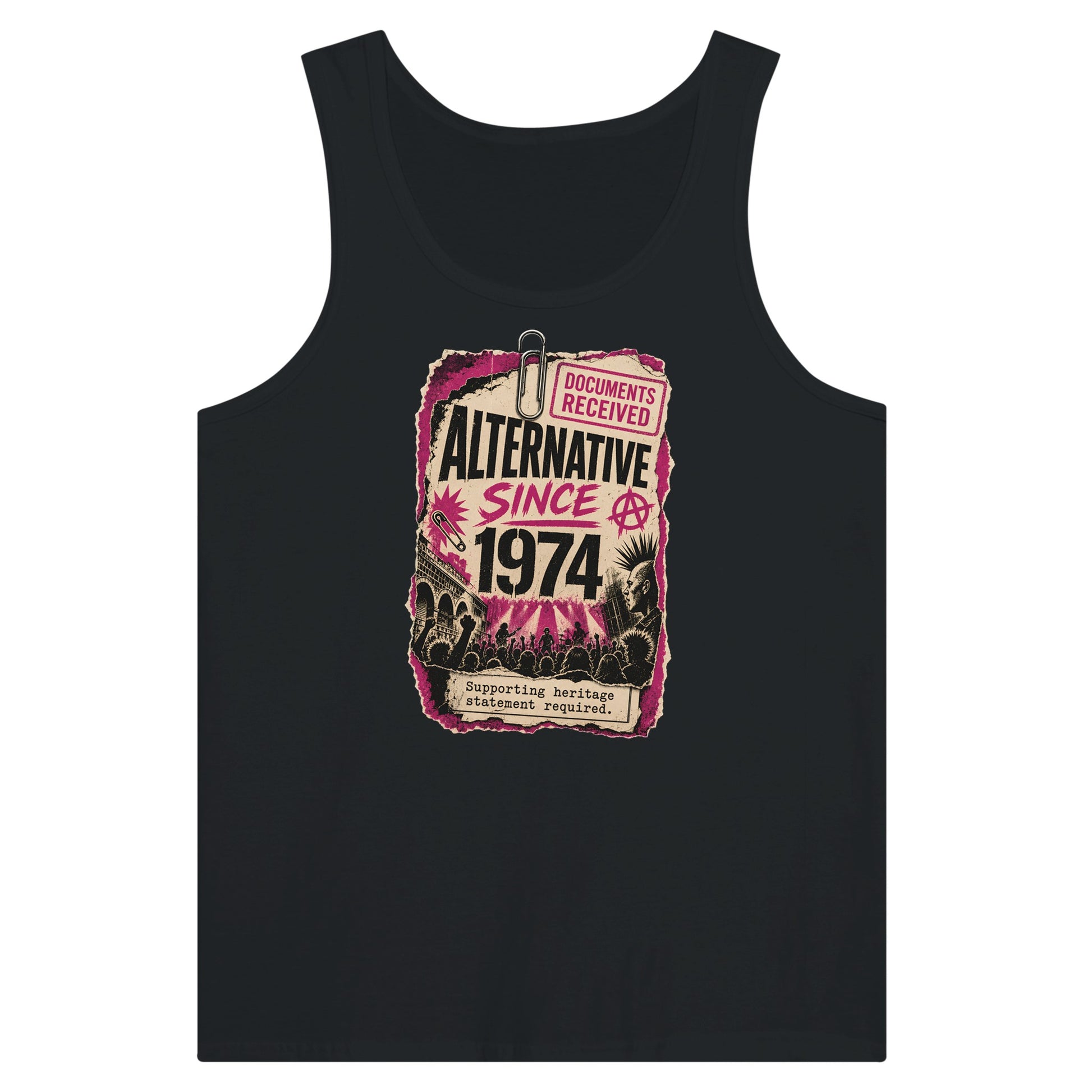Camden Alternative Since 1974 — Illustrated Premium Unisex Tank Top — product view 8