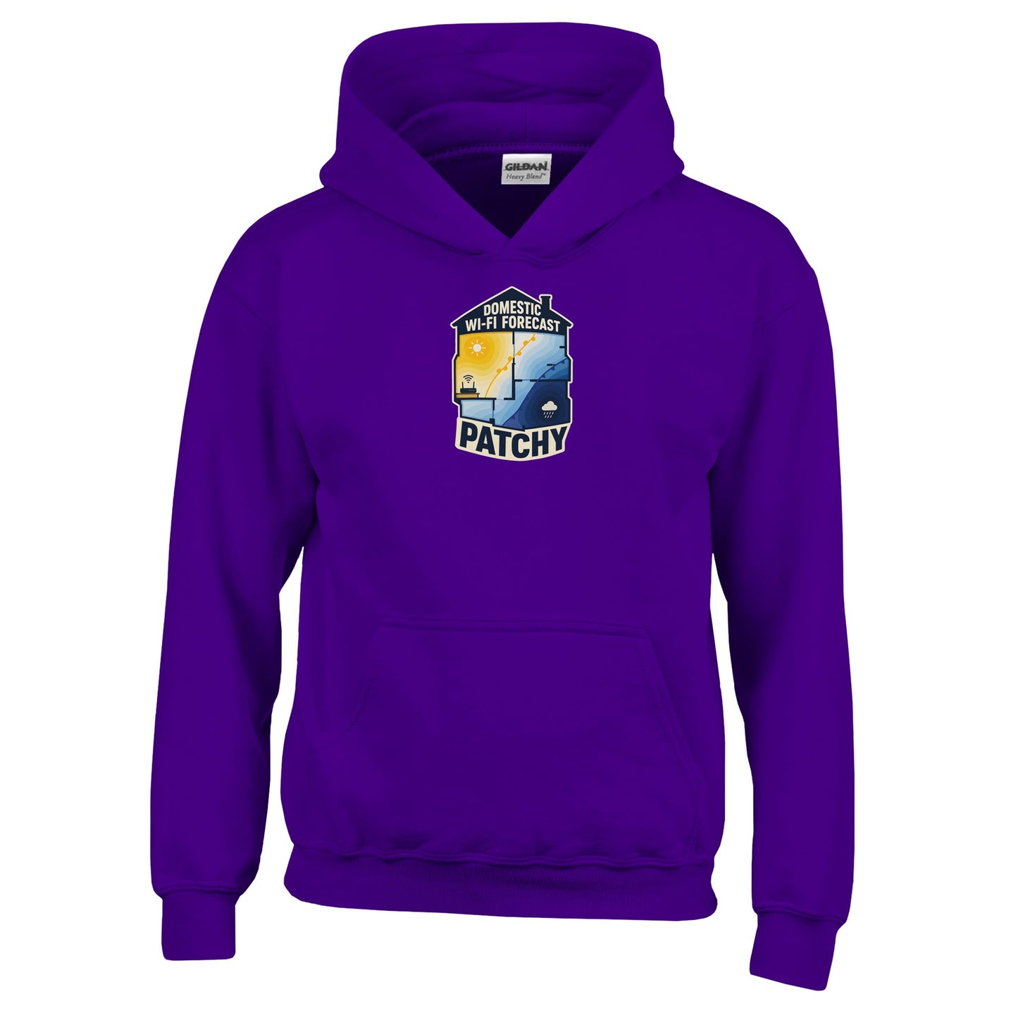 Domestic Wi-Fi Forecast Patchy Kids' Hoodie — product view 10