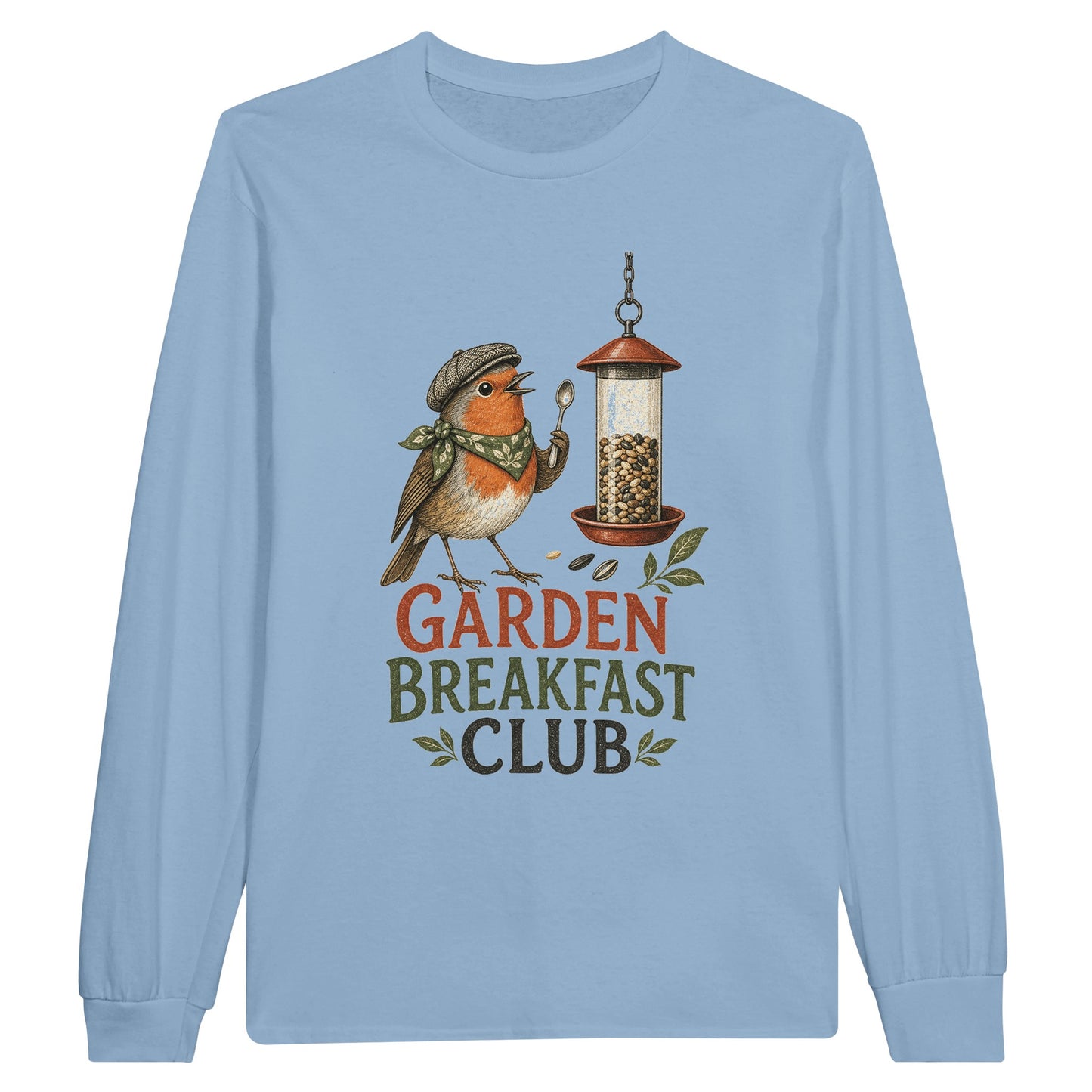 Garden Breakfast Club Robin Graphic Long-Sleeve T-shirt — product view 2