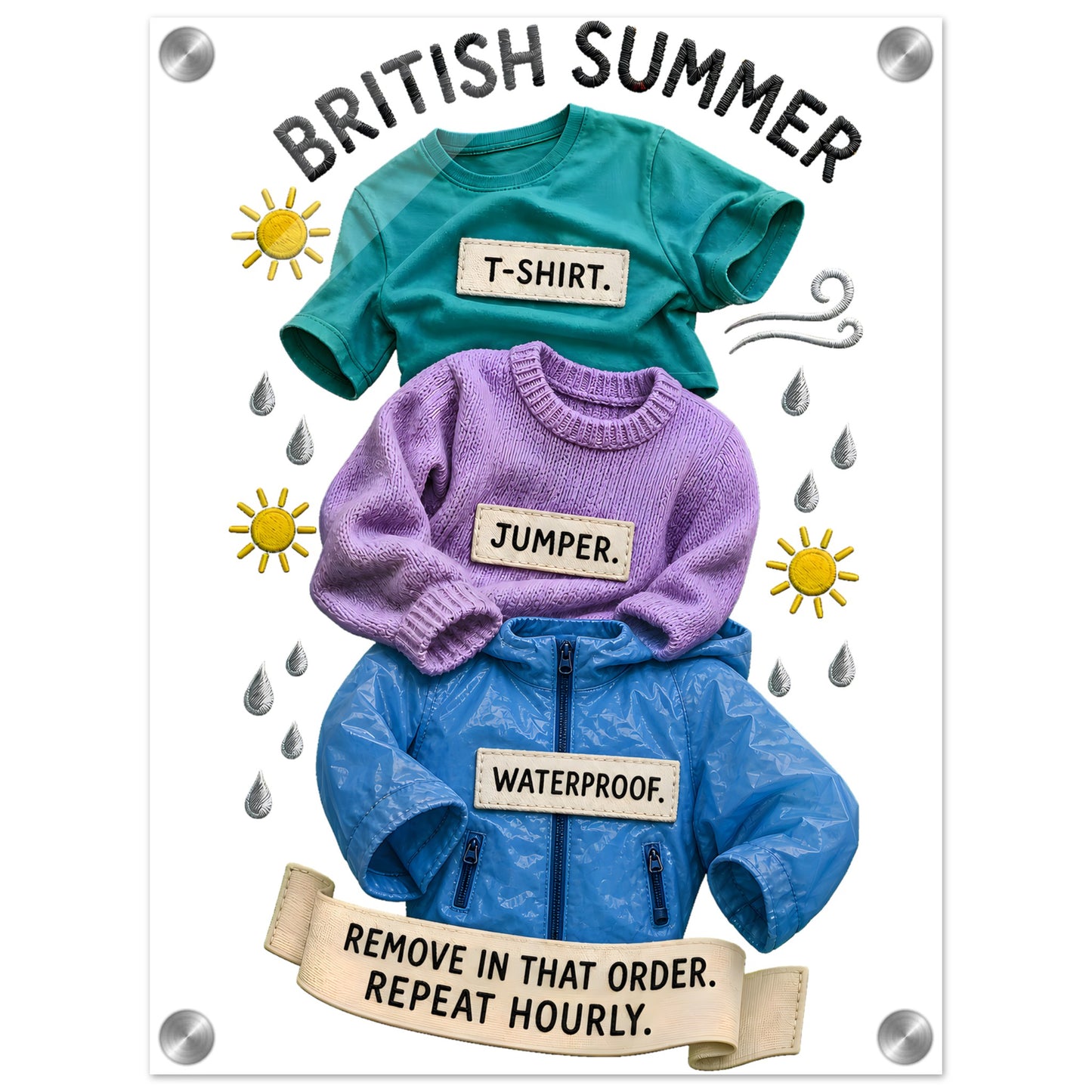 British Summer: Repeat Layers Hourly Acrylic Print — product view 1