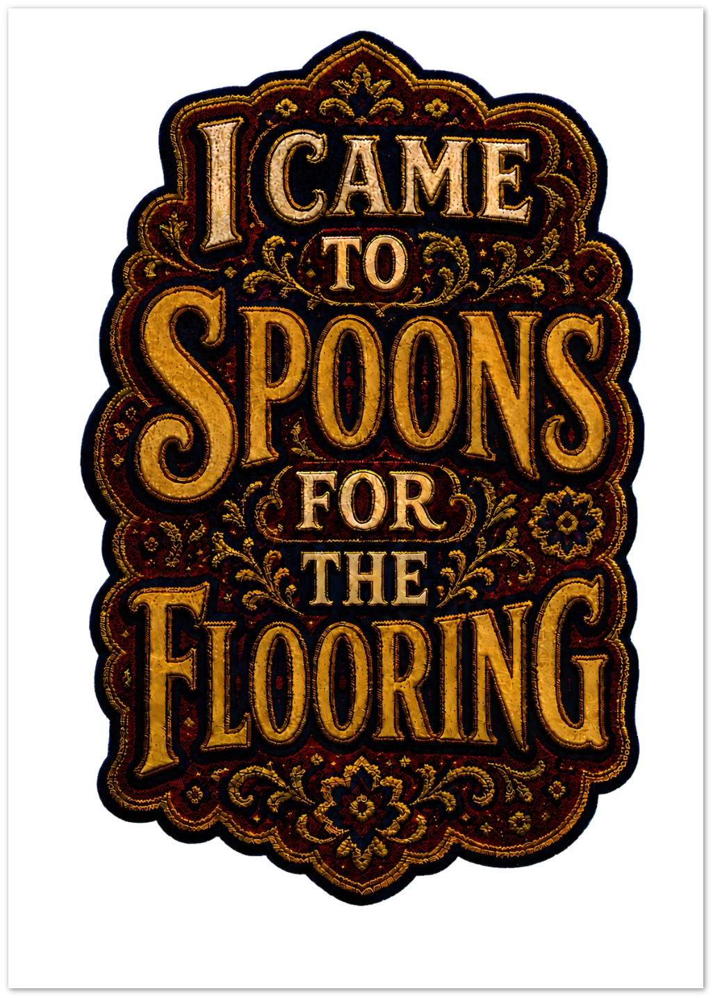 I Came to Spoons for the Flooring Greeting Card Pack — product view 1