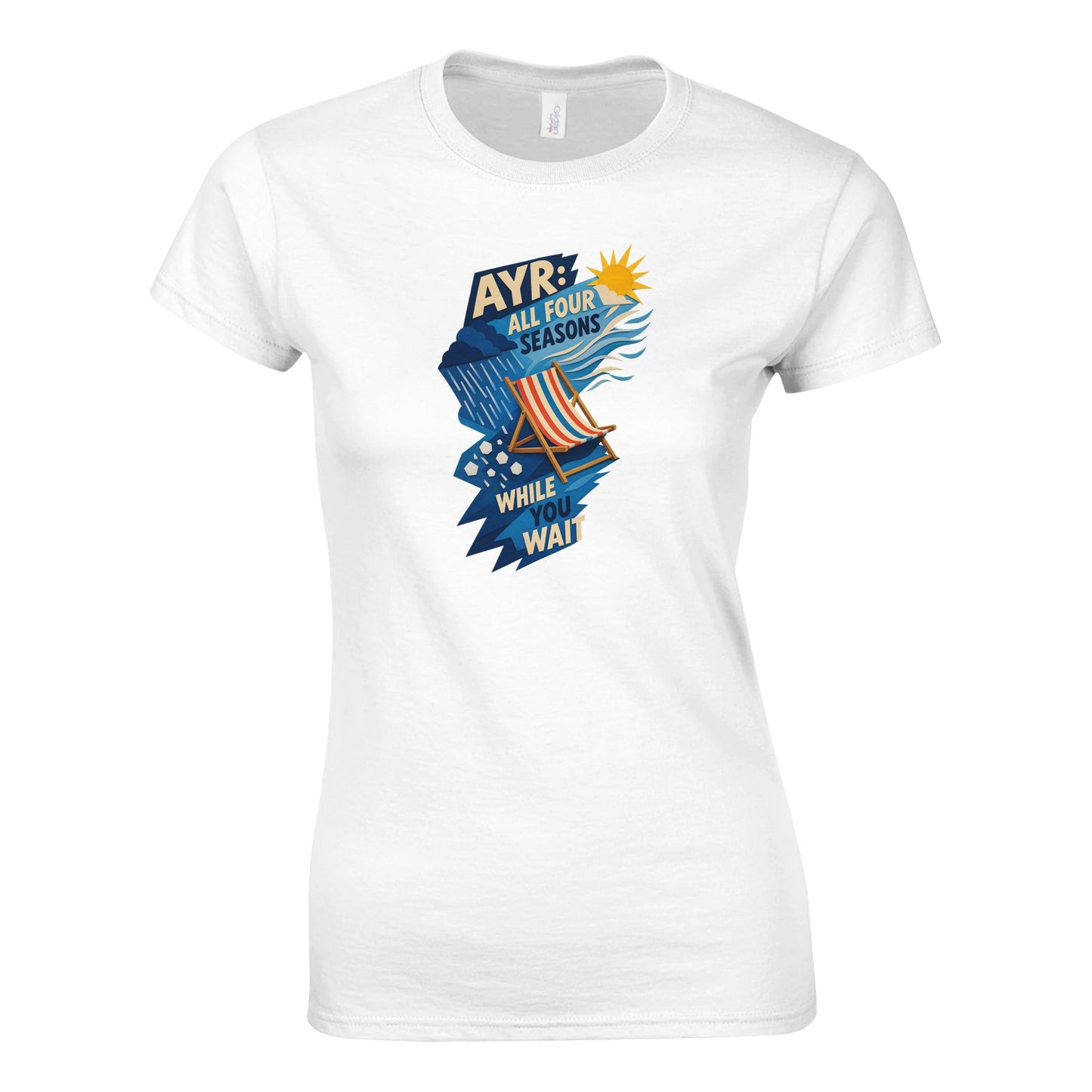 Ayr: All Four Seasons While You Wait Women's T-shirt — product view 1